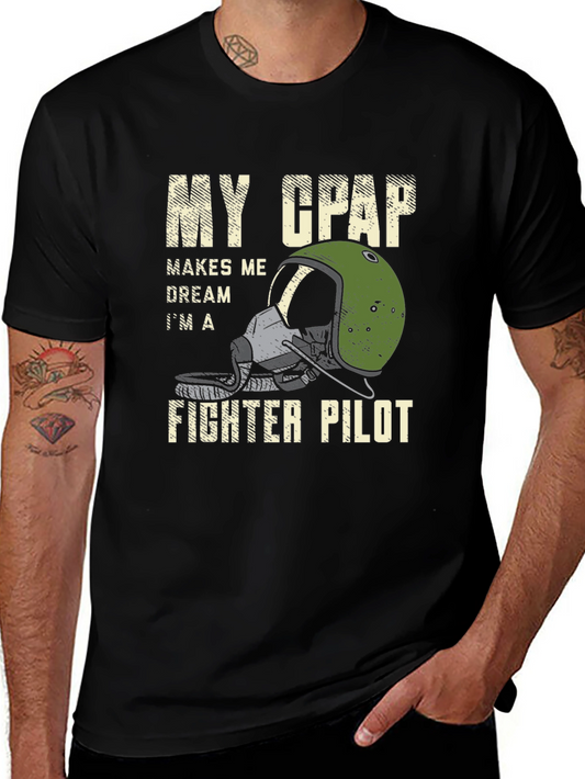 CPAP Fighter Pilot T-Shirt - Sleep Apnea Awareness