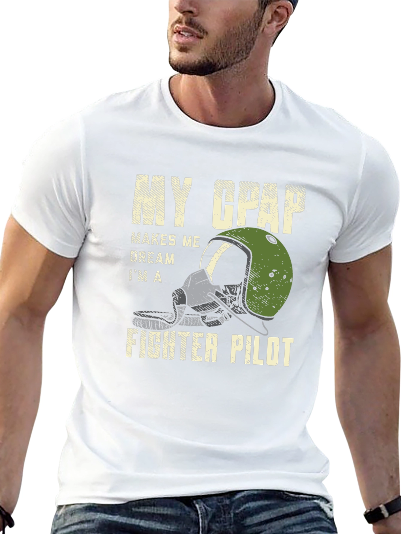 CPAP Fighter Pilot T-Shirt - Sleep Apnea Awareness