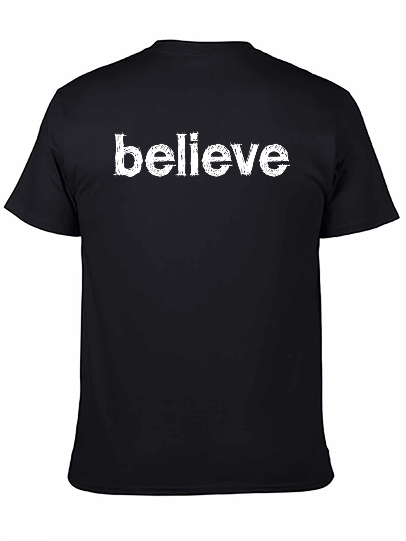 Believe Graphic Tee - Black Cotton Blend