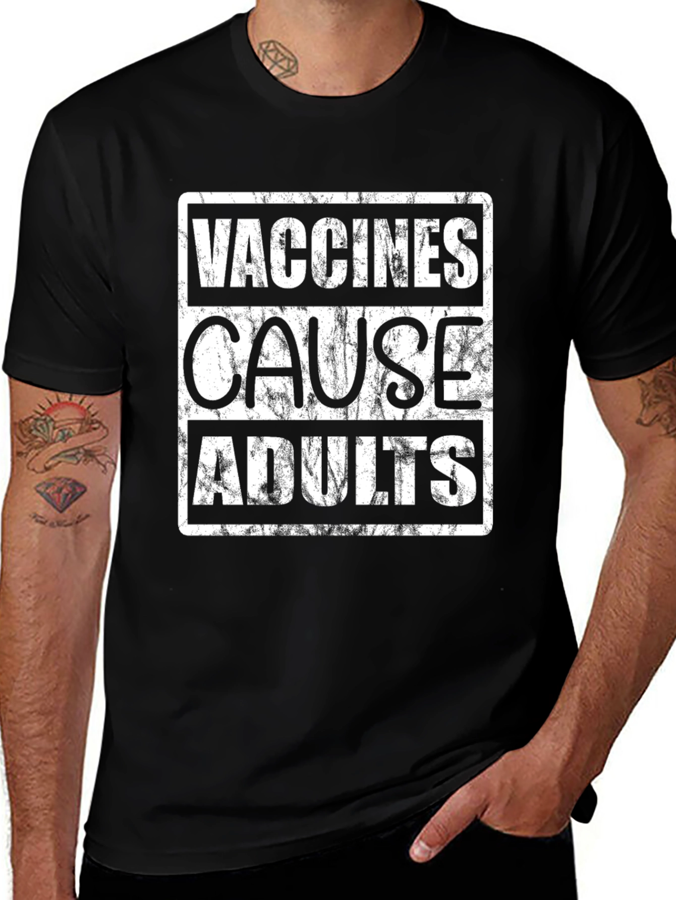 Vaccines Cause Adults Graphic T-Shirt