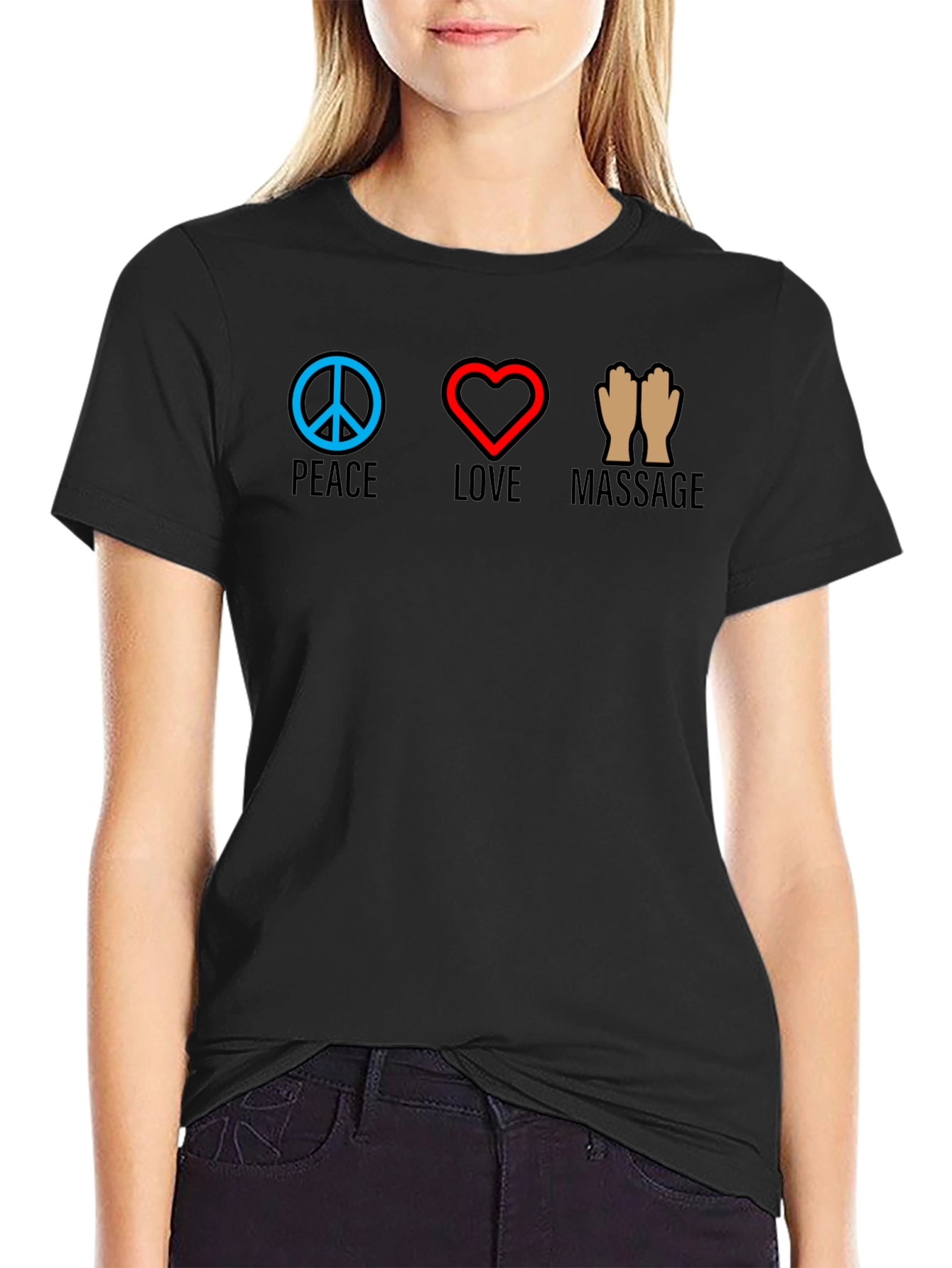 Peace Love Massage T-Shirt - Relax & Rejuvenate