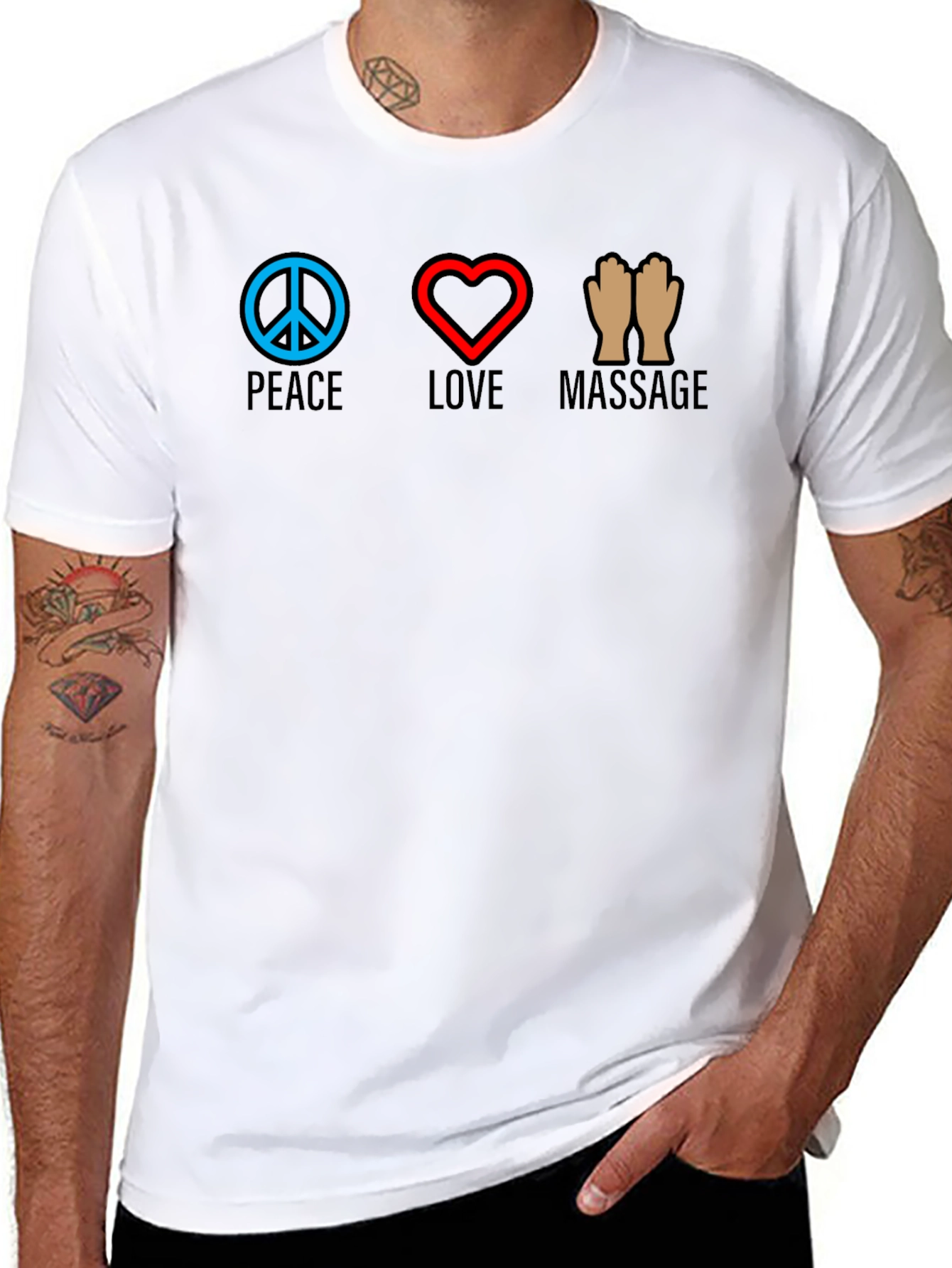 Peace Love Massage T-Shirt - Relax & Rejuvenate