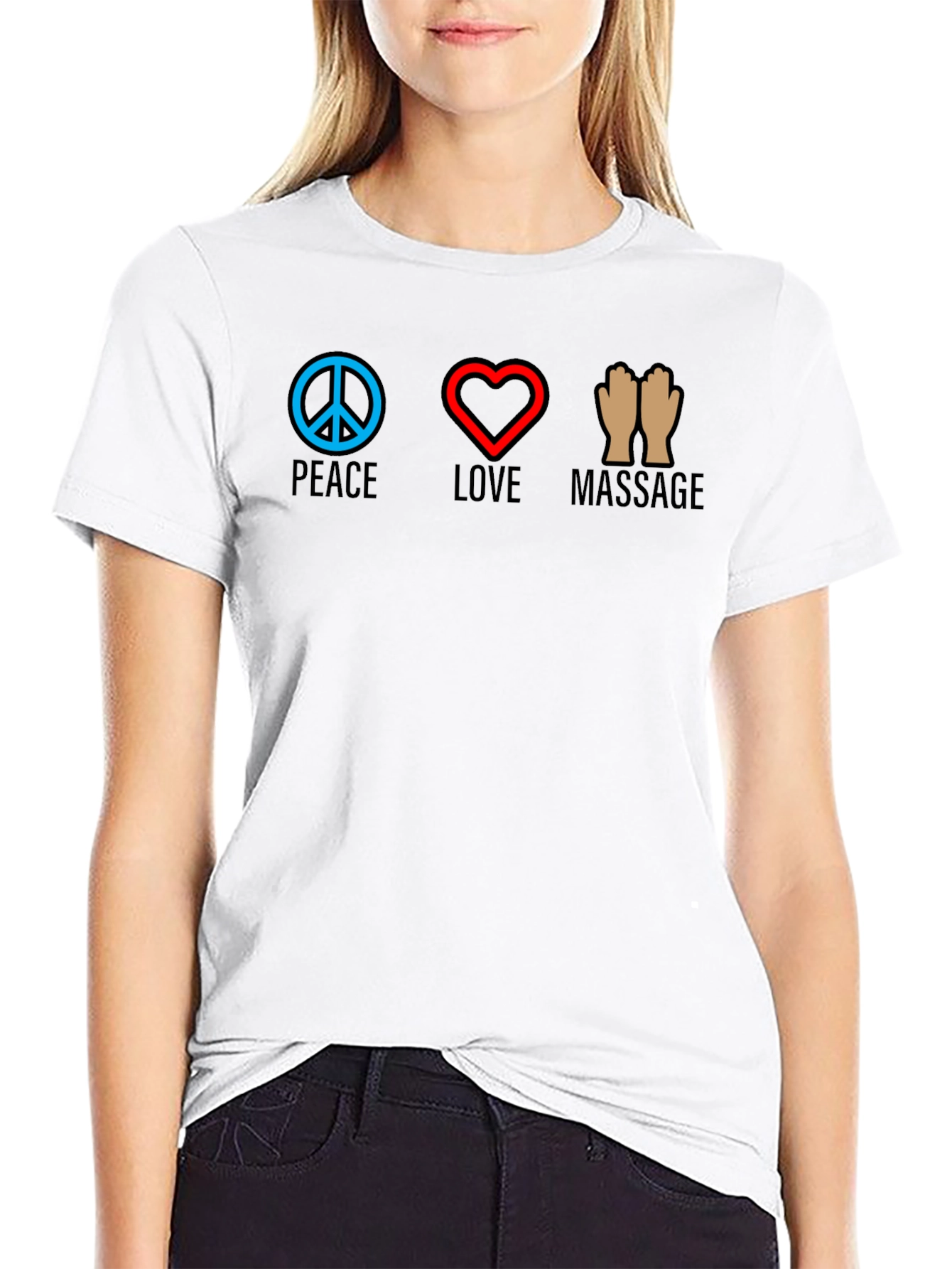 Peace Love Massage T-Shirt - Relax & Rejuvenate