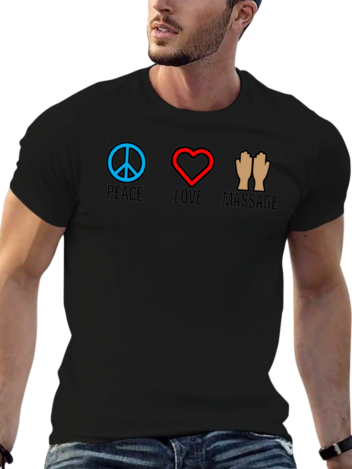 Peace Love Massage T-Shirt - Relax & Rejuvenate