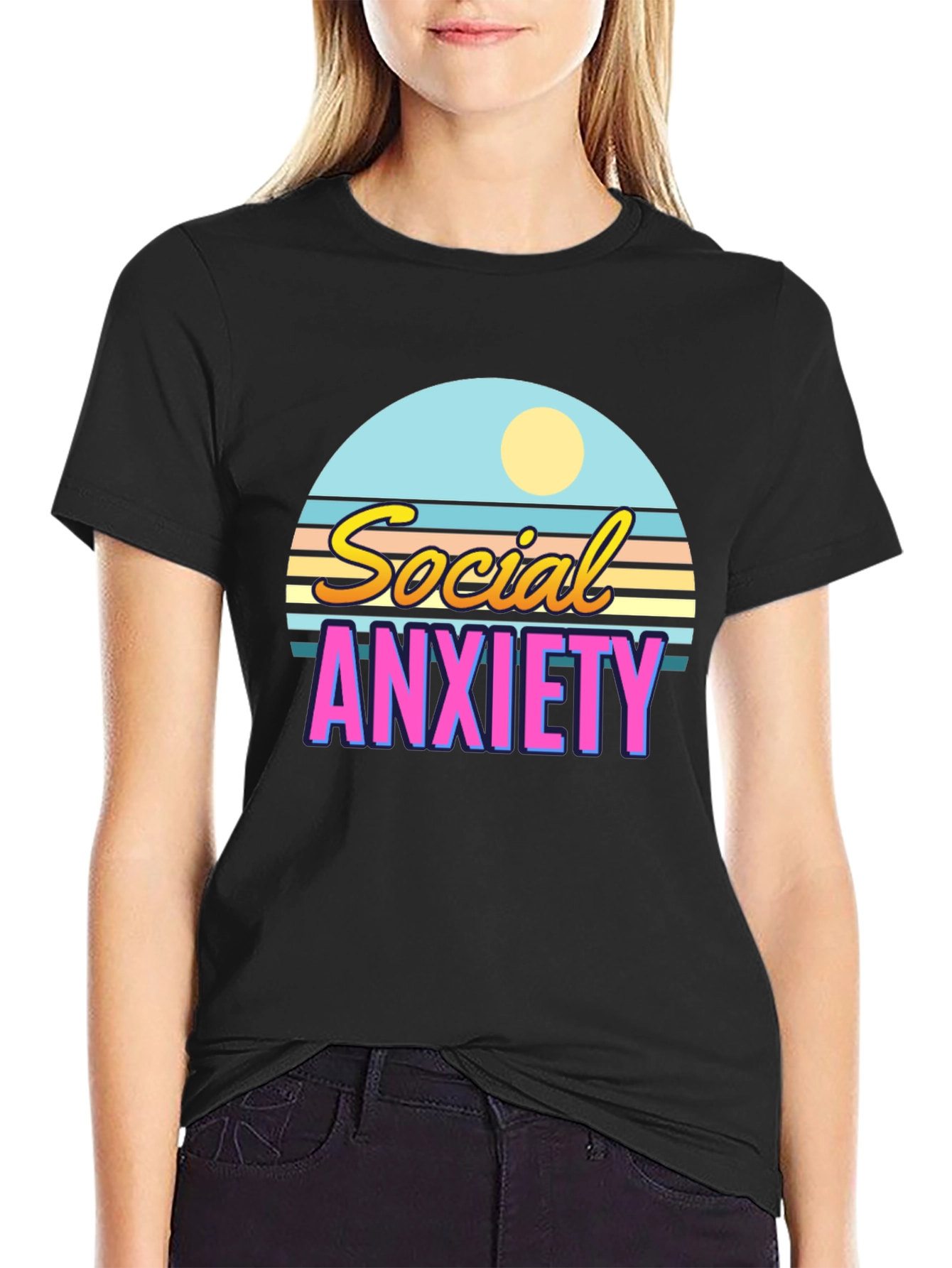 Social Anxiety Retro T-Shirt