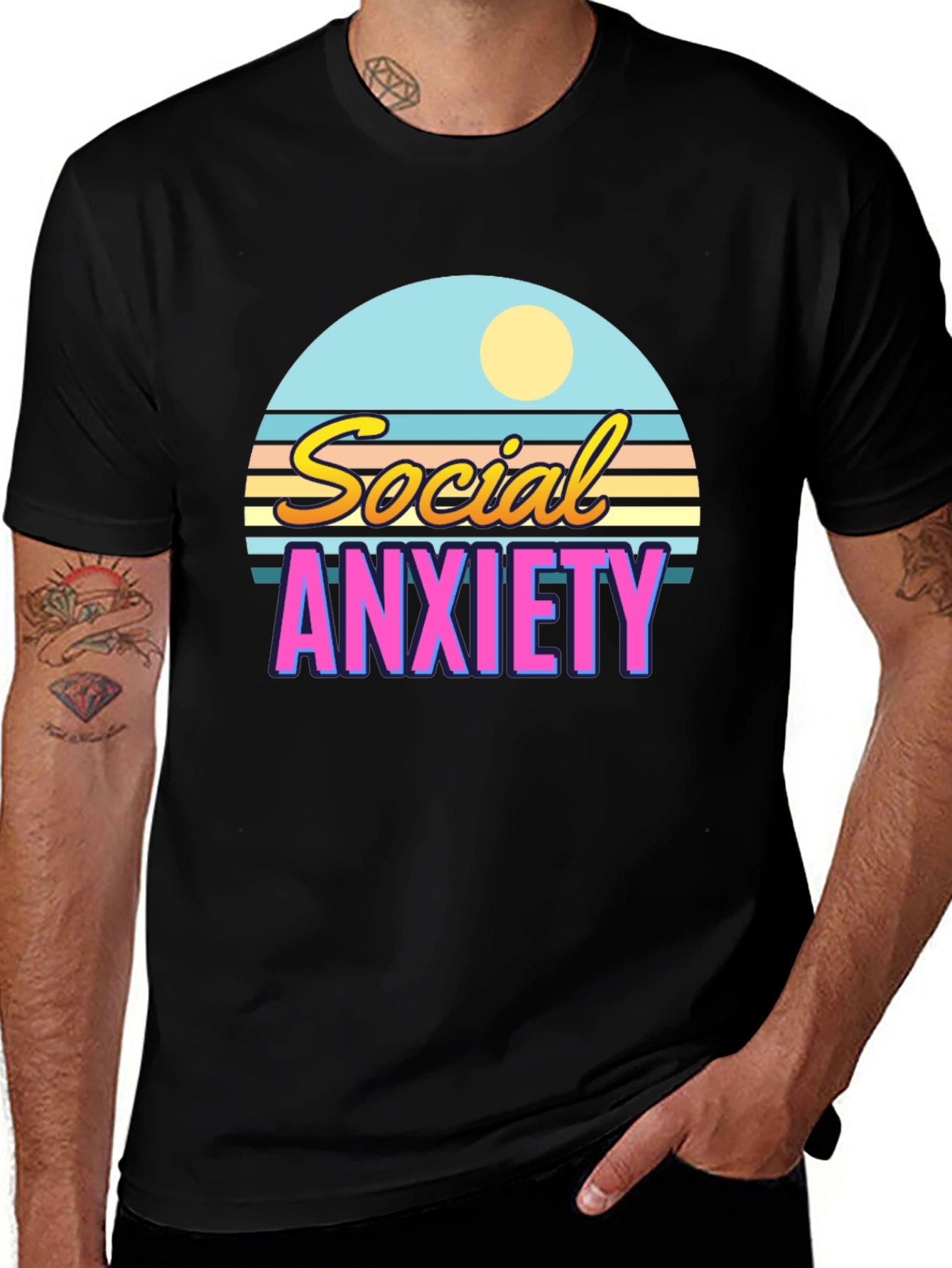Social Anxiety Retro T-Shirt