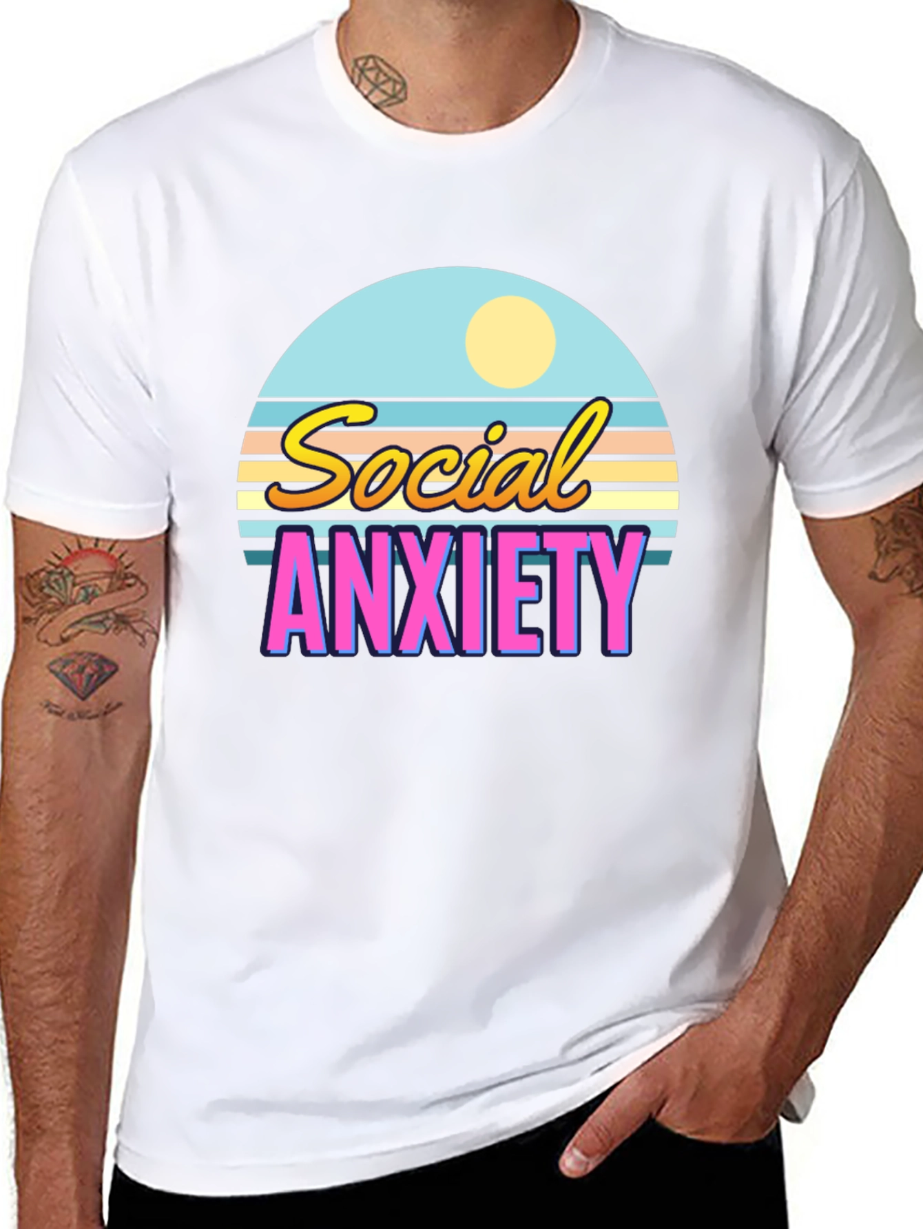 Social Anxiety Retro T-Shirt
