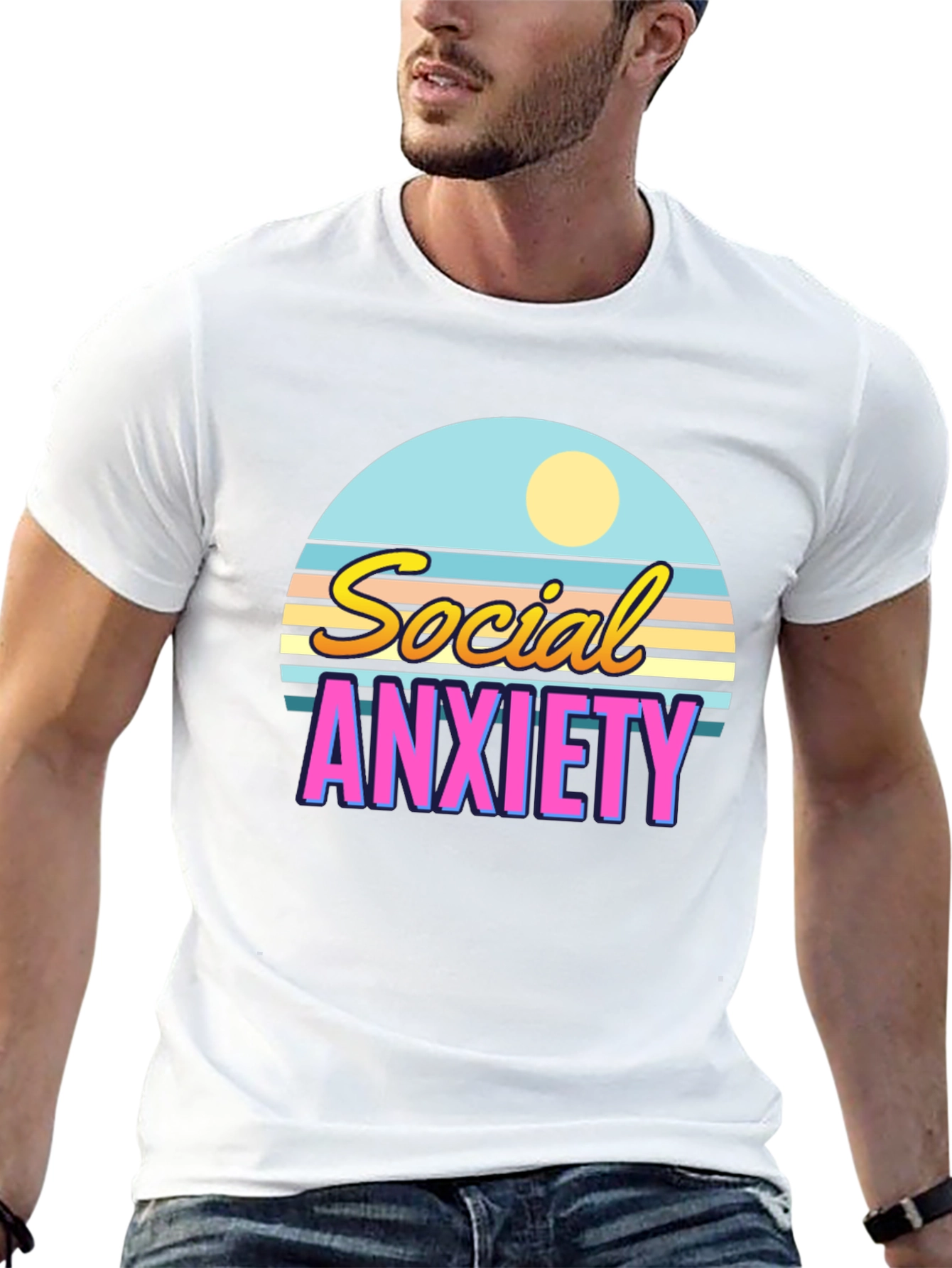 Social Anxiety Retro T-Shirt