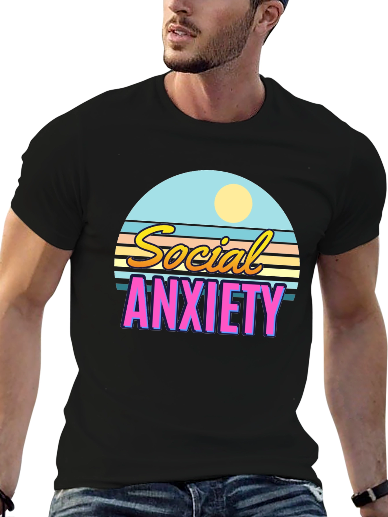 Social Anxiety Retro T-Shirt