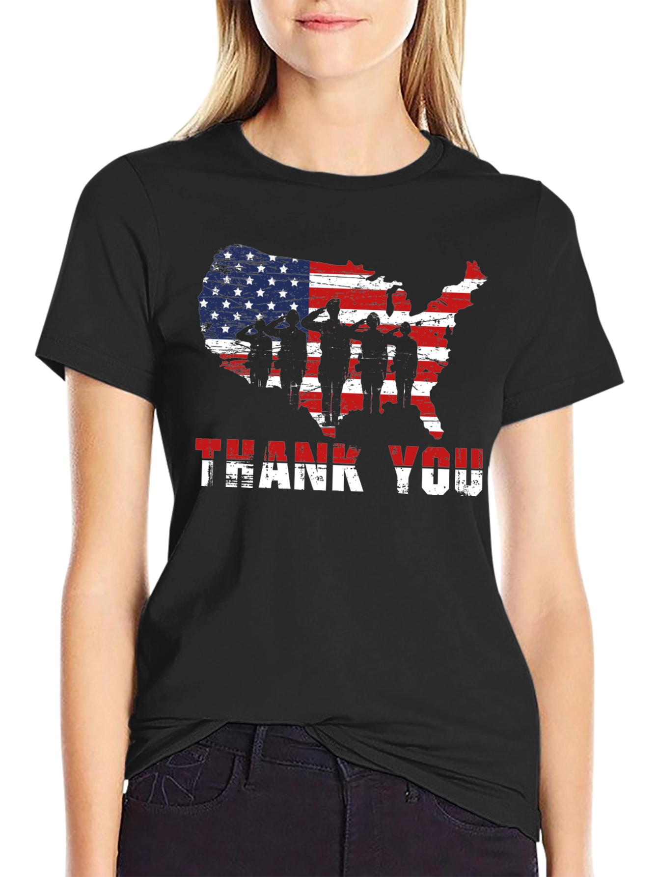 American Flag Thank You T-Shirt