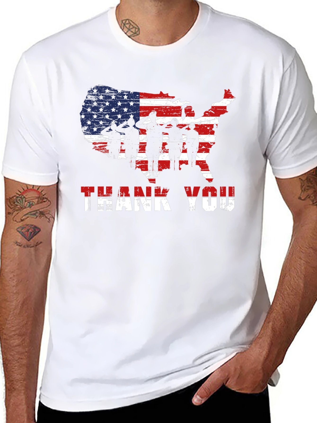 American Flag Thank You T-Shirt
