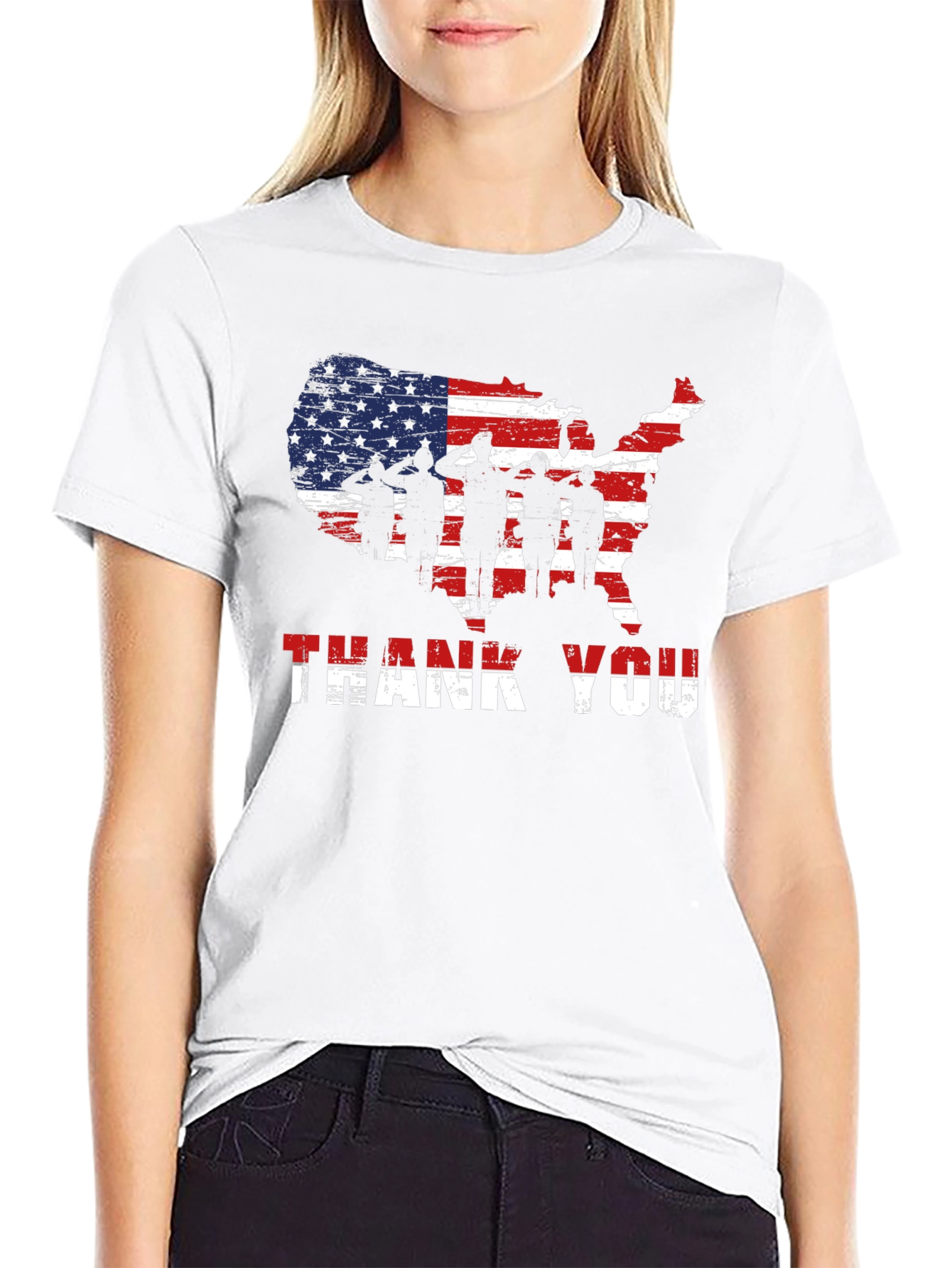 American Flag Thank You T-Shirt