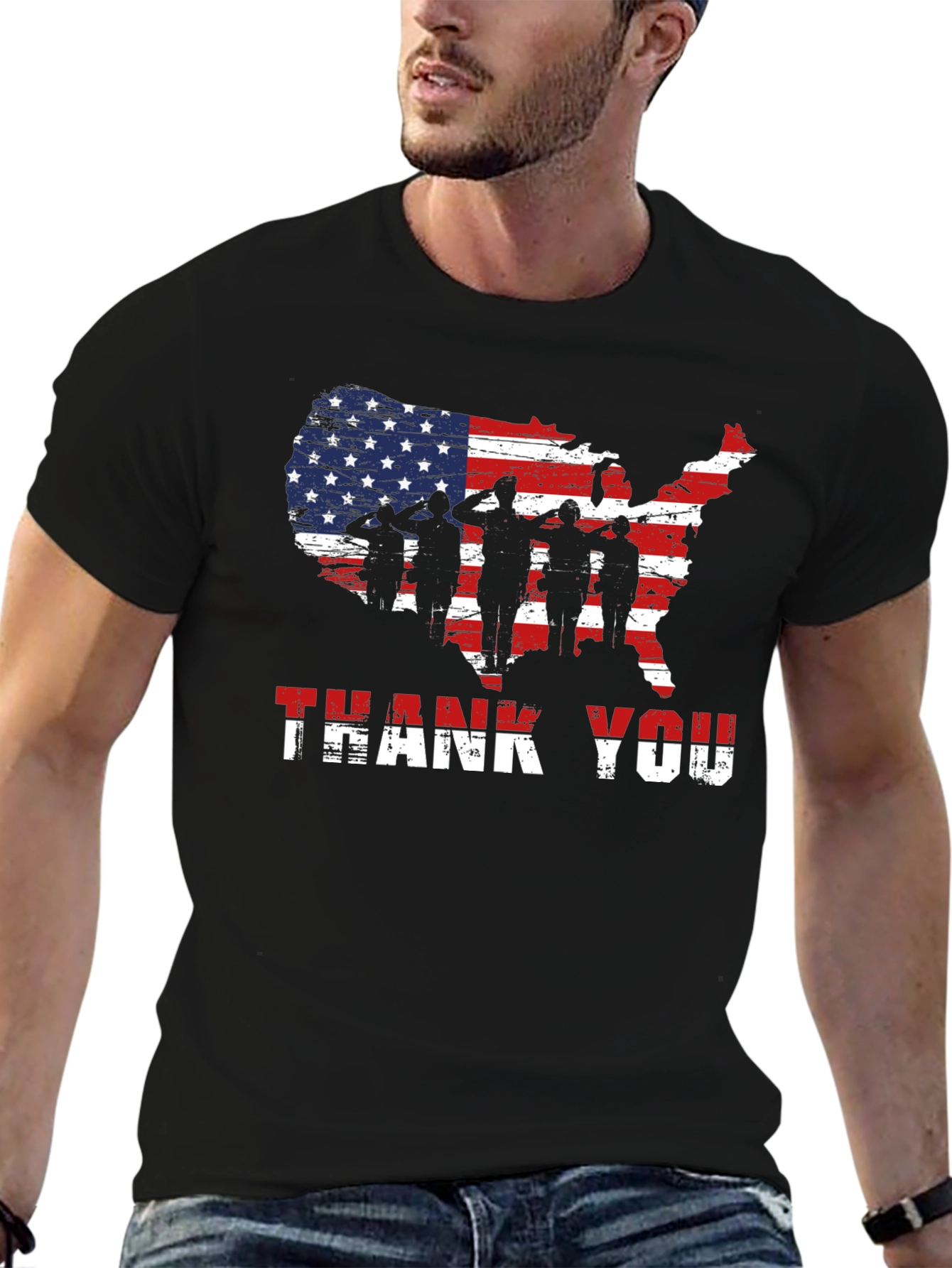 American Flag Thank You T-Shirt