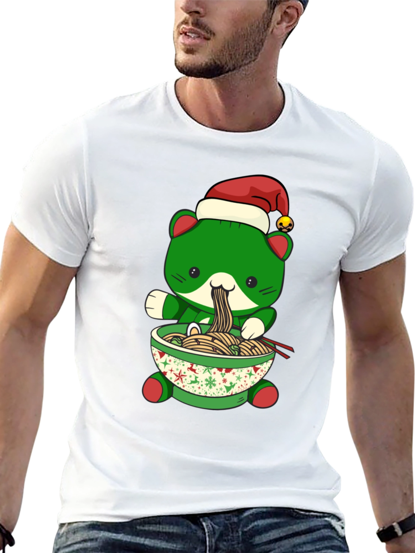 Christmas Ramen Cat T-Shirt