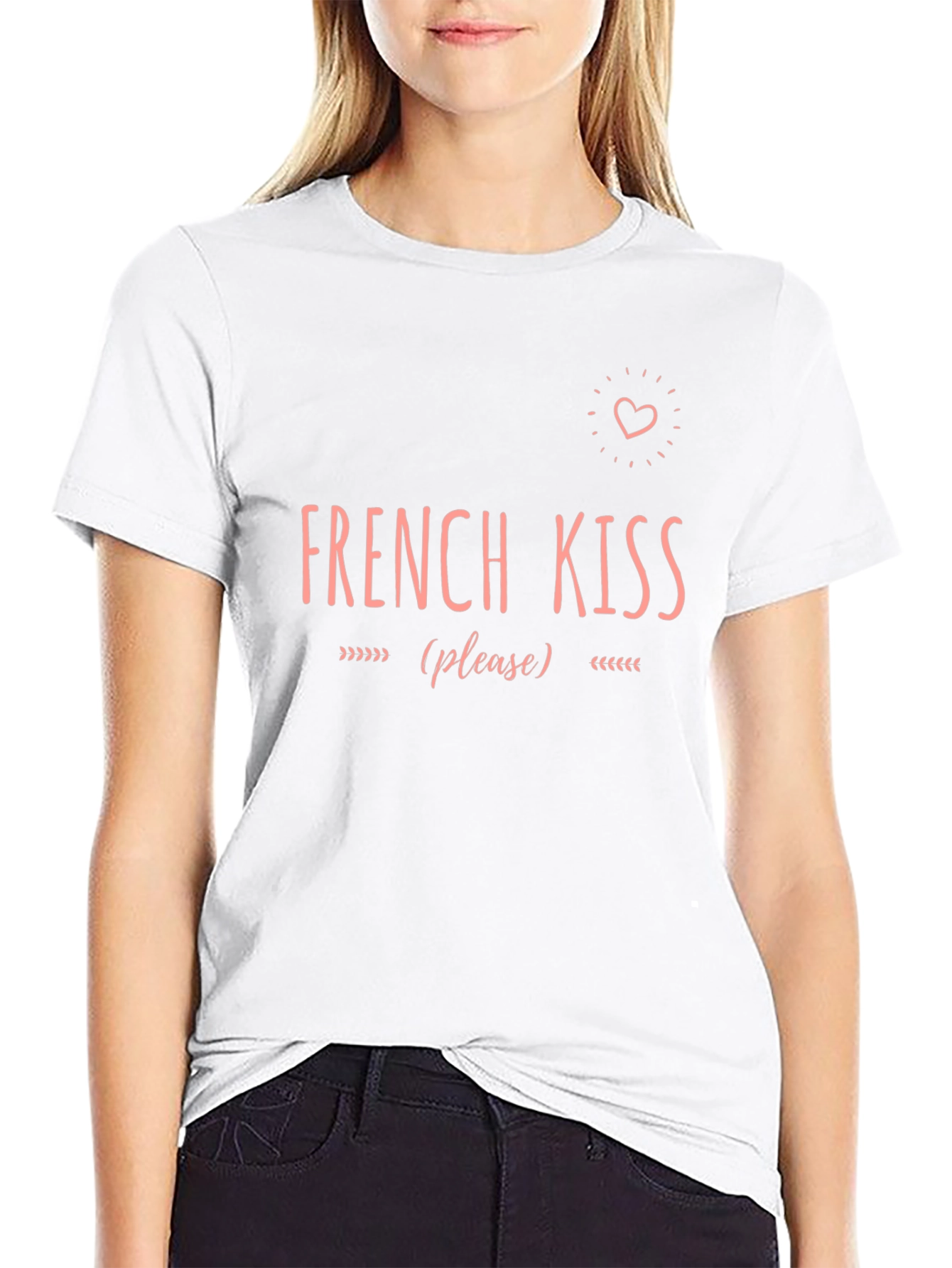 French Kiss Please Funny Graphic T-Shirt