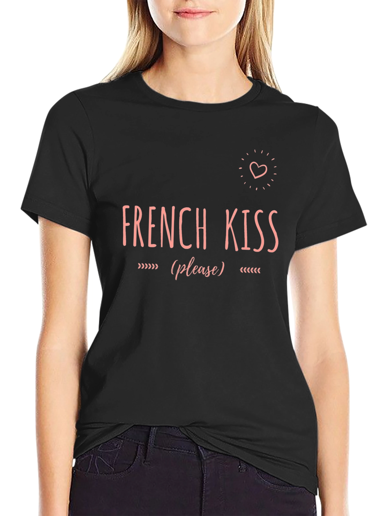 French Kiss Please Funny Graphic T-Shirt