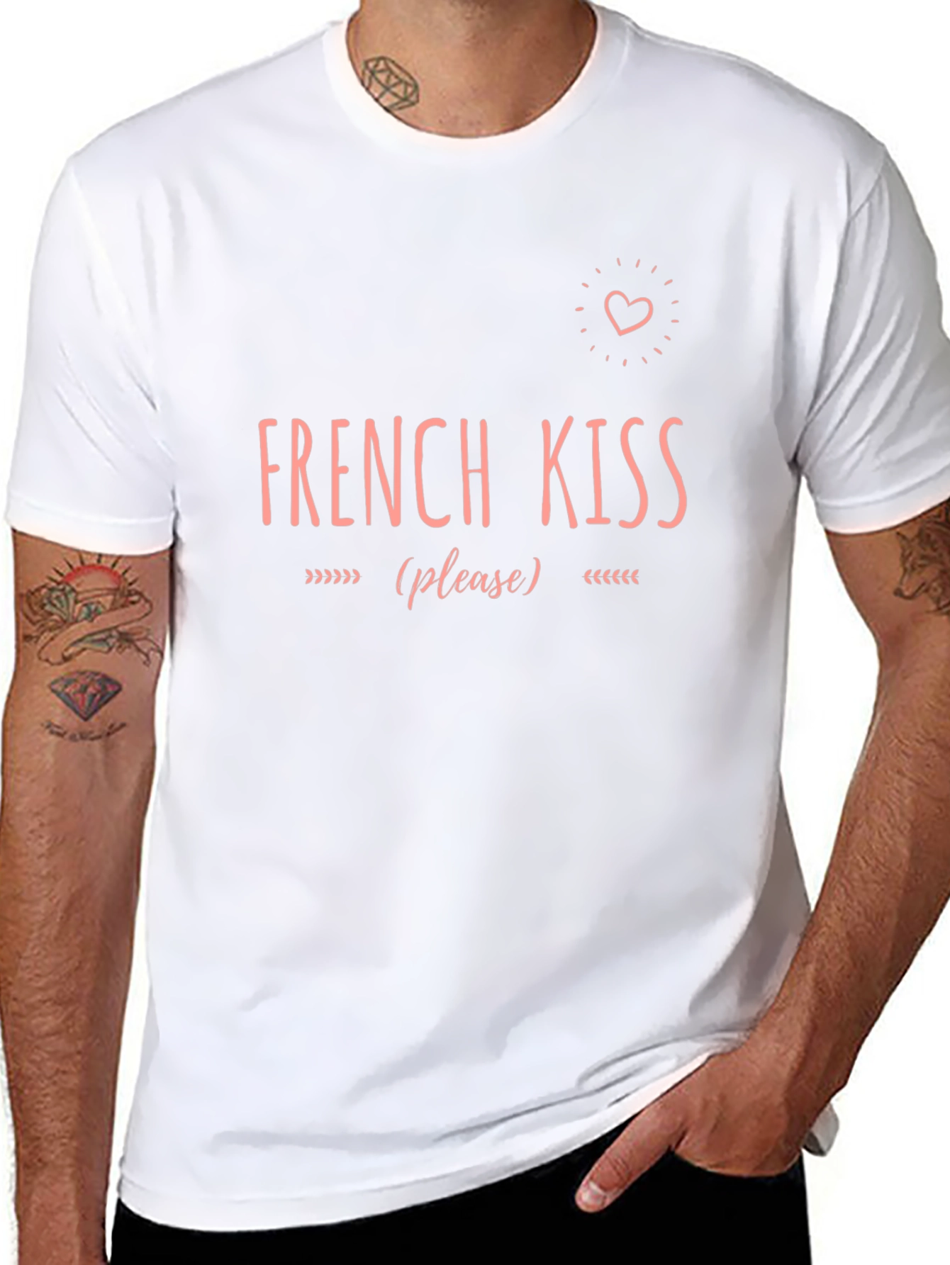 French Kiss Please Funny Graphic T-Shirt