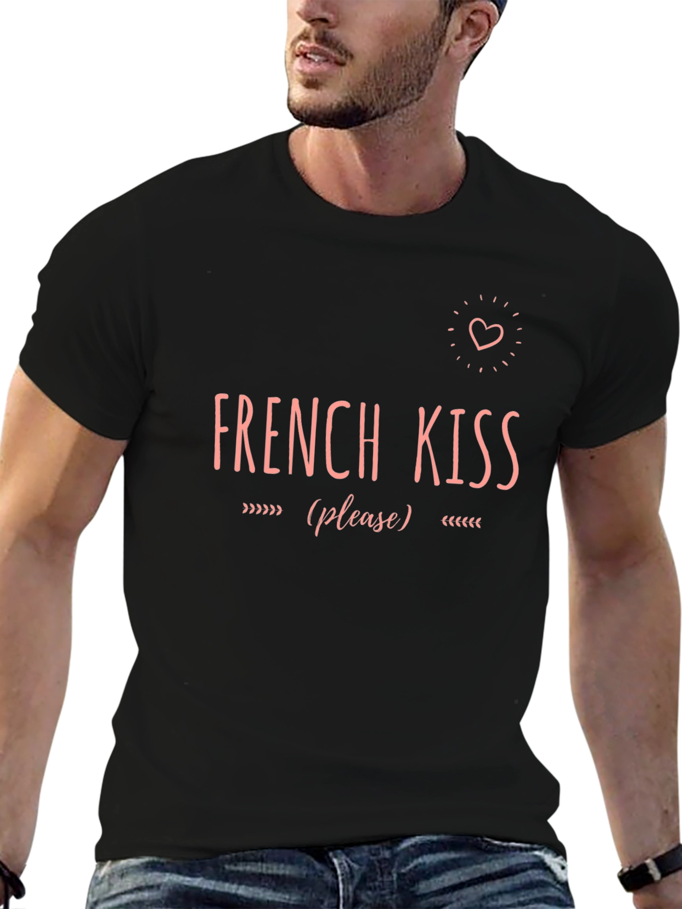 French Kiss Please Funny Graphic T-Shirt