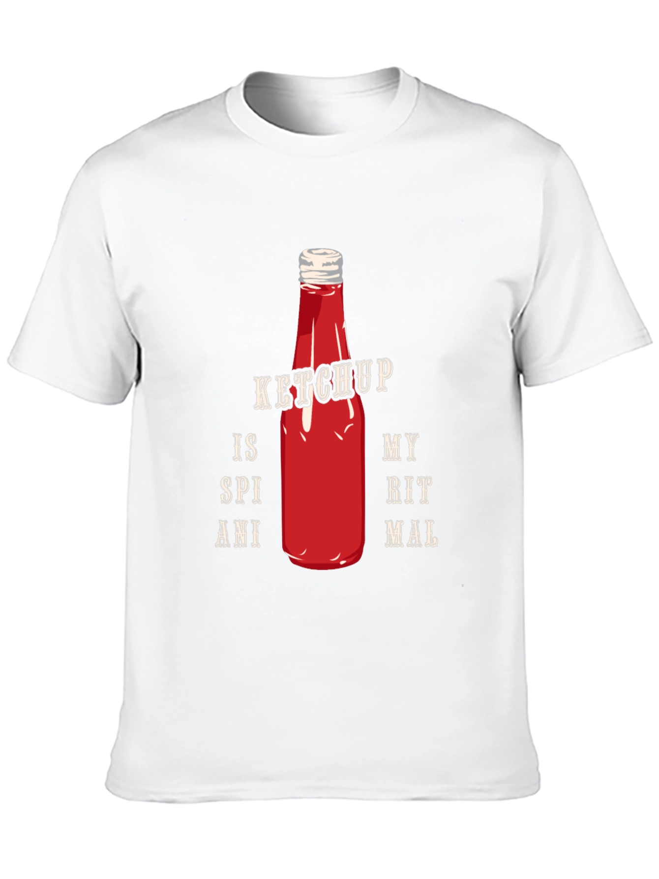 Ketchup Spiritual Animal Graphic Tee - Casual Black T-Shirt