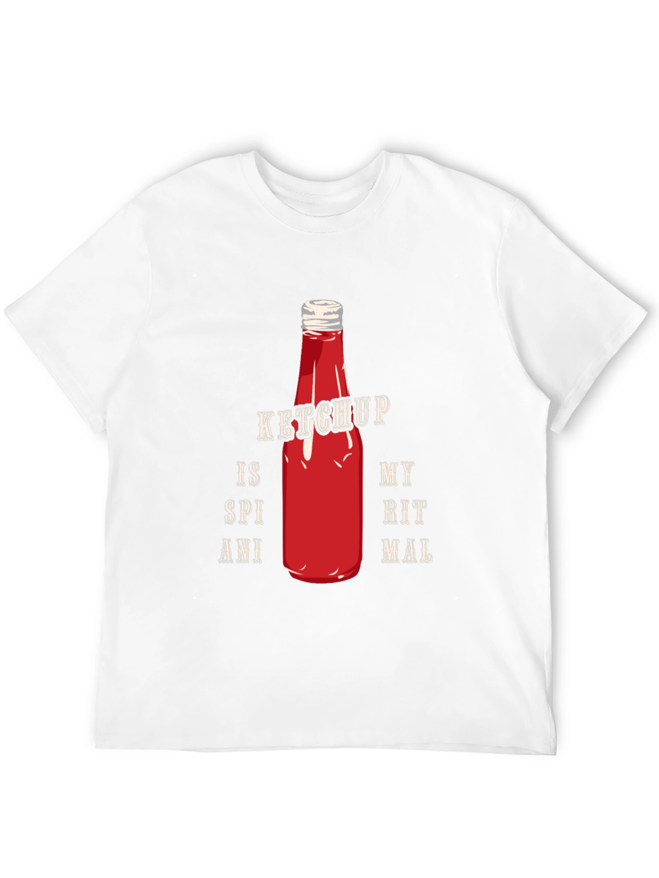 Ketchup Spiritual Animal Graphic Tee - Casual Black T-Shirt