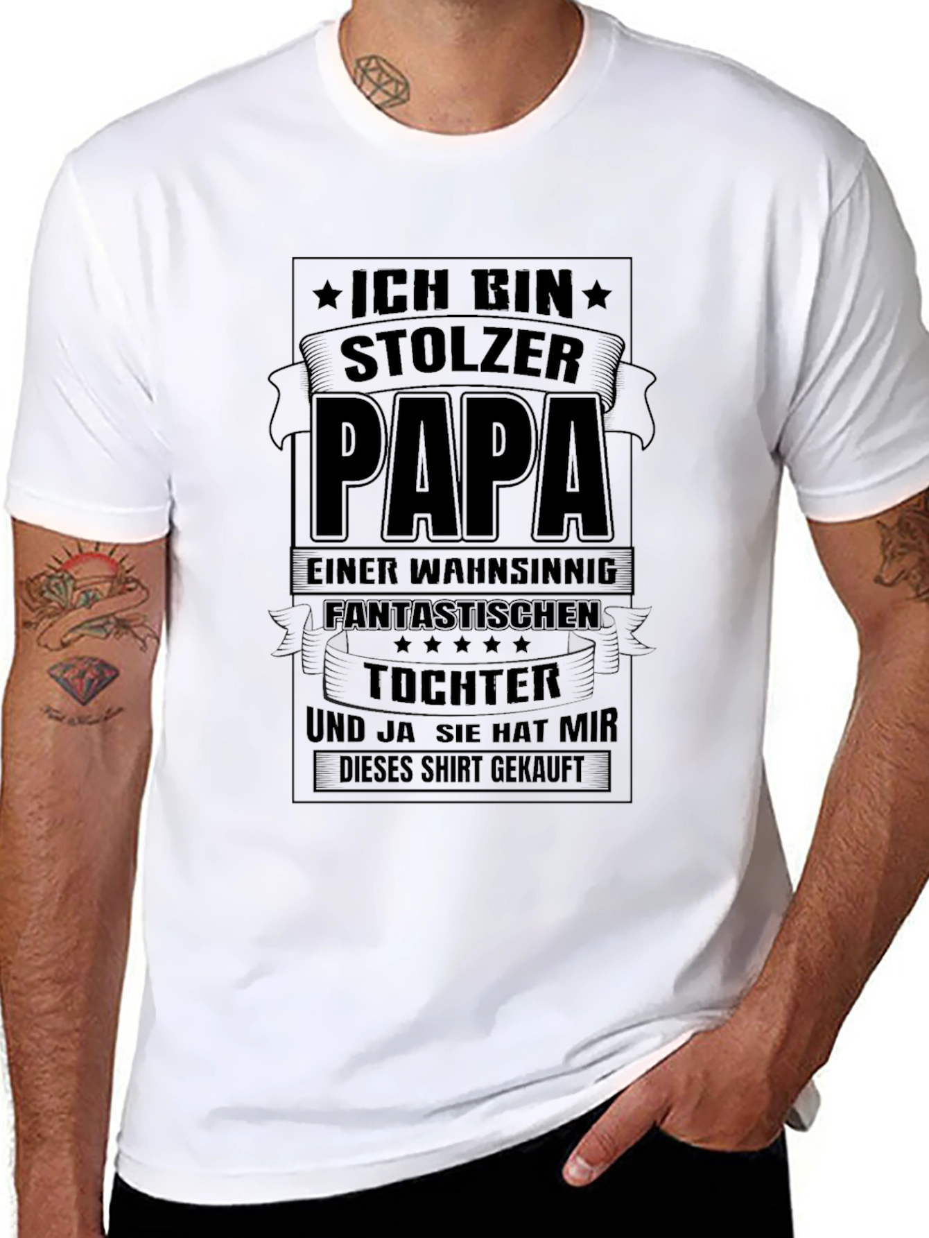 Proud Papa Graphic Tee - Fathers Day Gift