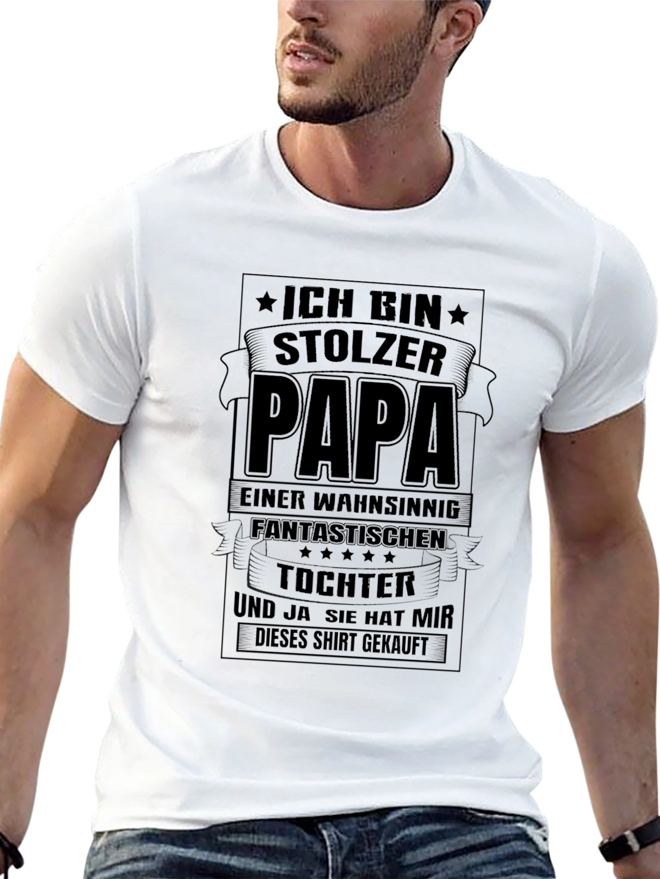 Proud Papa Graphic Tee - Fathers Day Gift