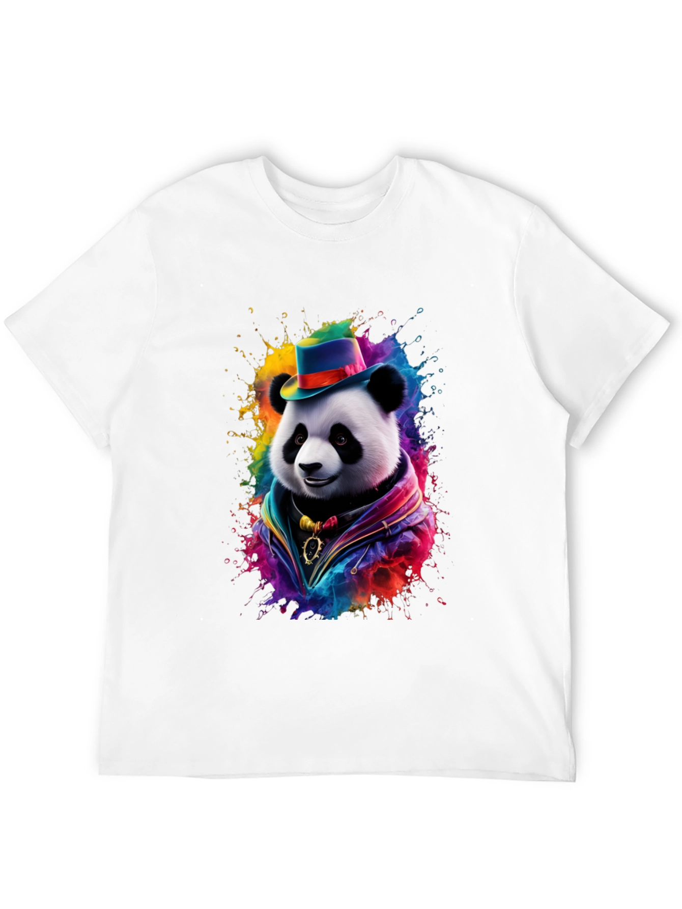 Panda Hat Colorful T-Shirt