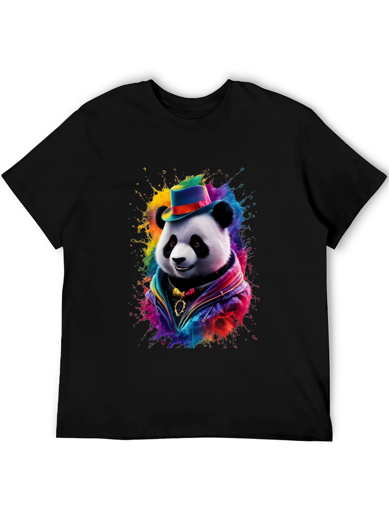Panda Hat Colorful T-Shirt