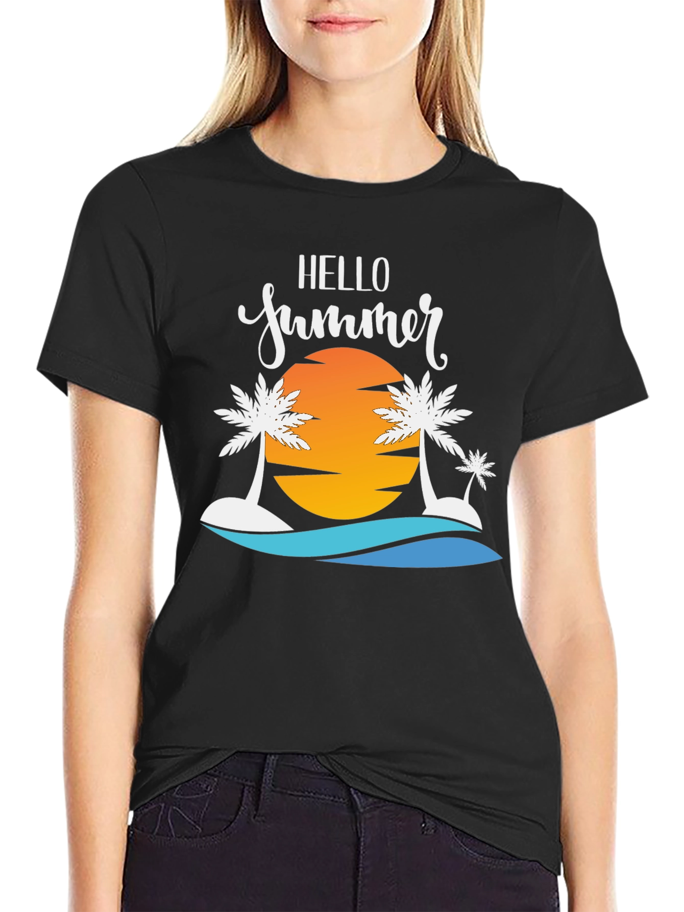 Hello Summer Graphic Tee - Beach Vibes