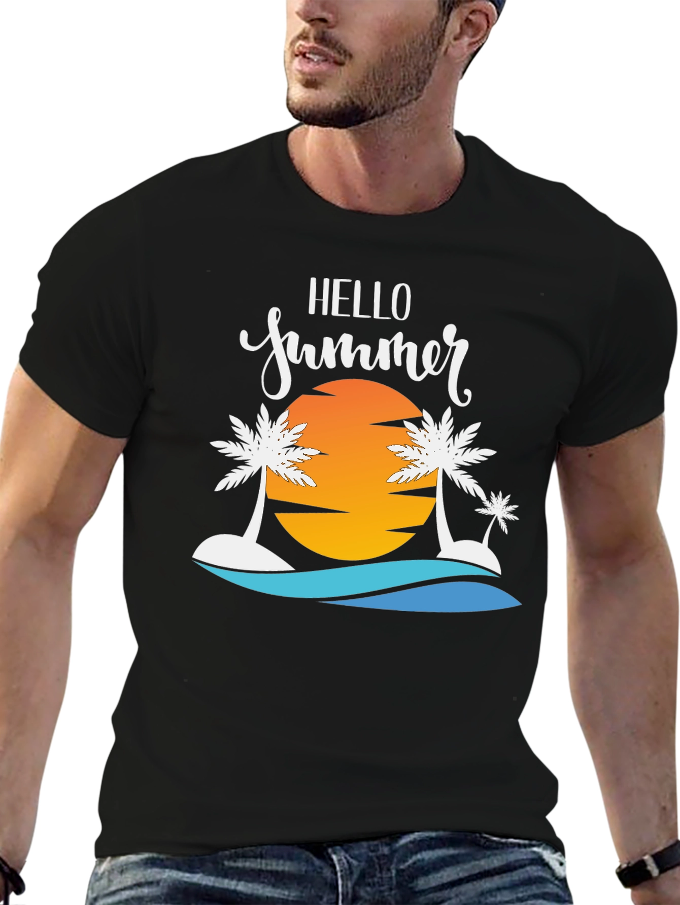 Hello Summer Graphic Tee - Beach Vibes