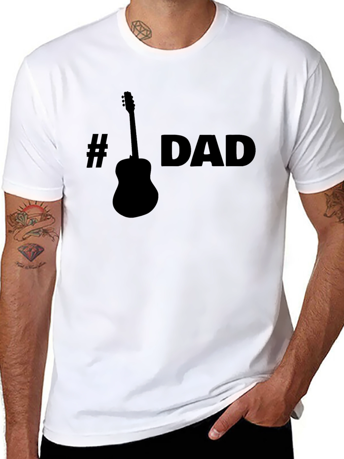 #Guitar Dad Graphic T-Shirt - Fathers Day Gift