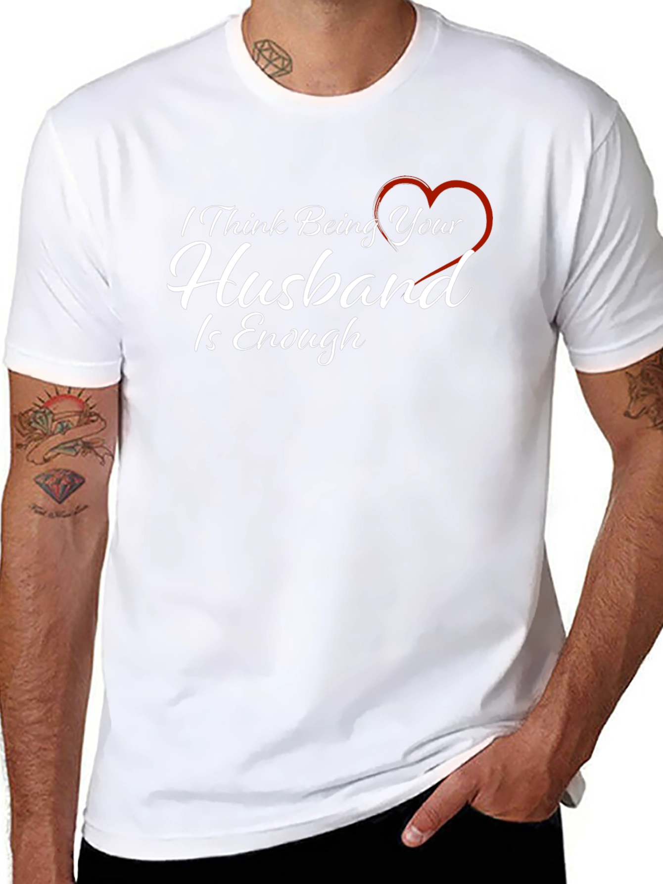 Husband Gift - Mens Black Graphic Tee