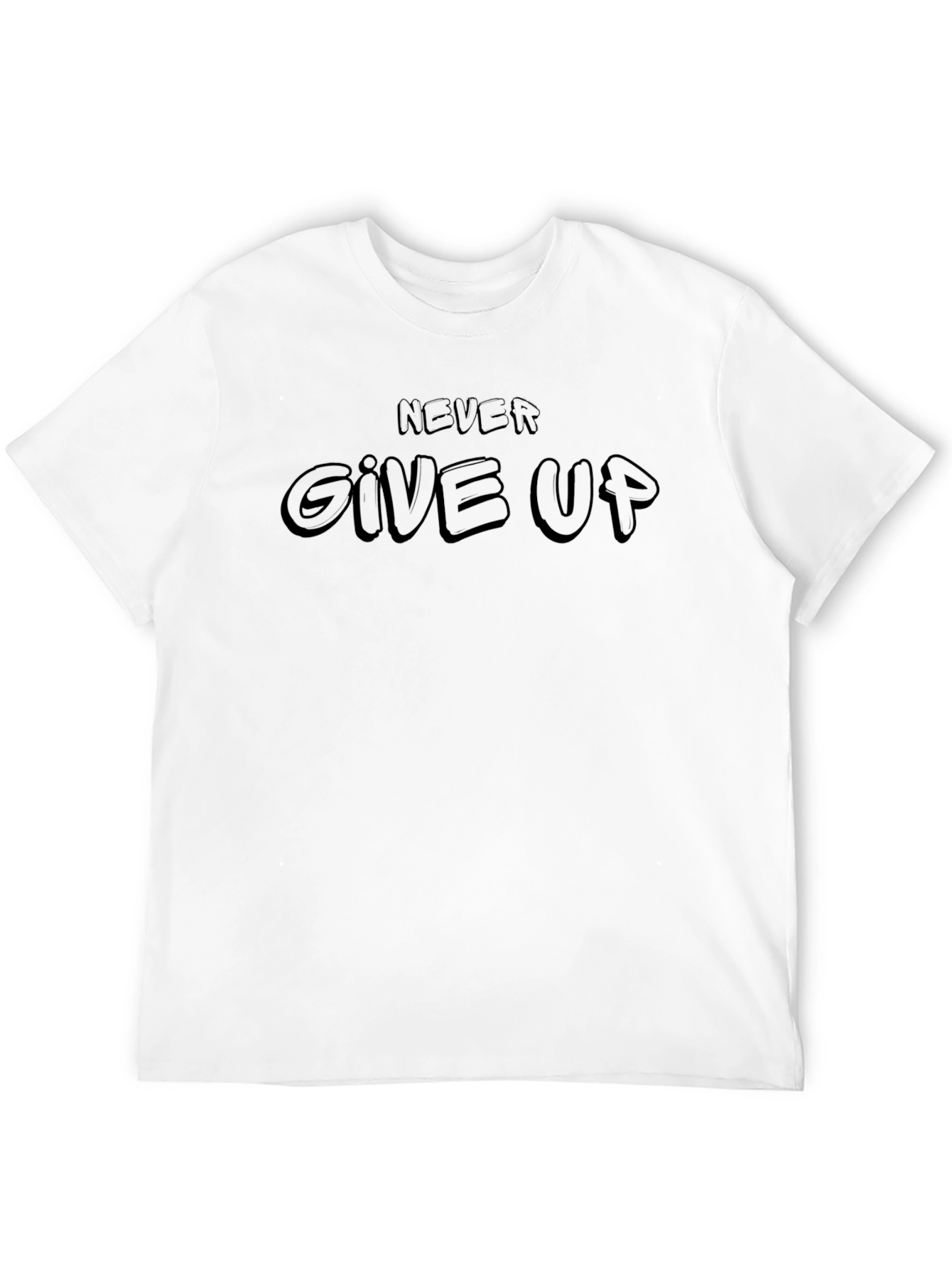 Never Give Up Graphic T-Shirt - Motivational Tee