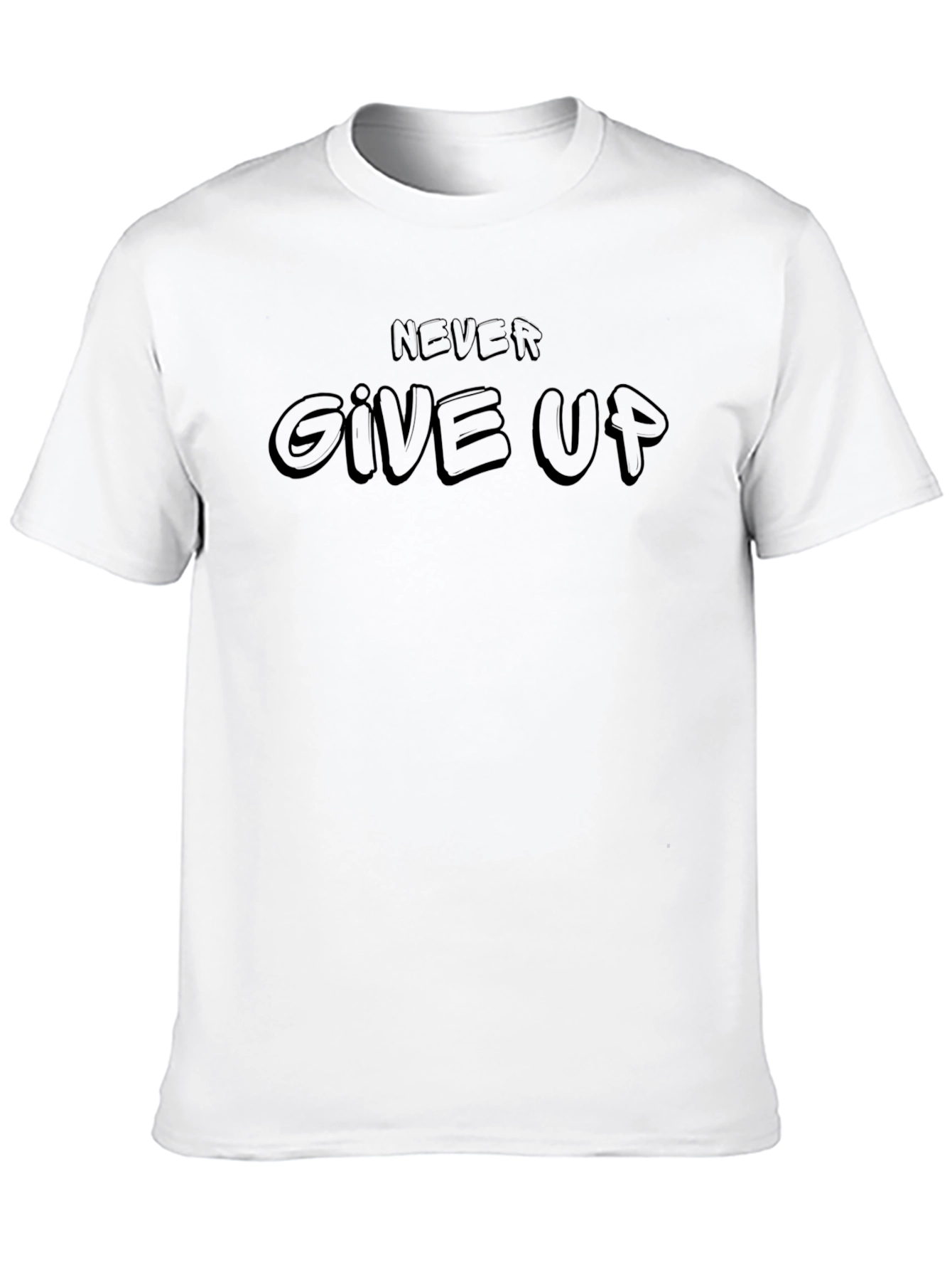 Never Give Up Graphic T-Shirt - Motivational Tee
