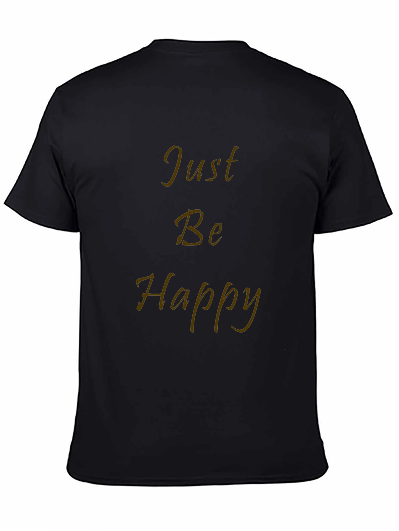 Just Be Happy Graphic Tee - Black