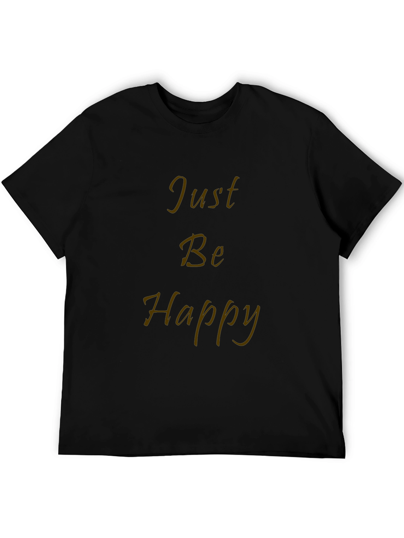 Just Be Happy Graphic Tee - Black