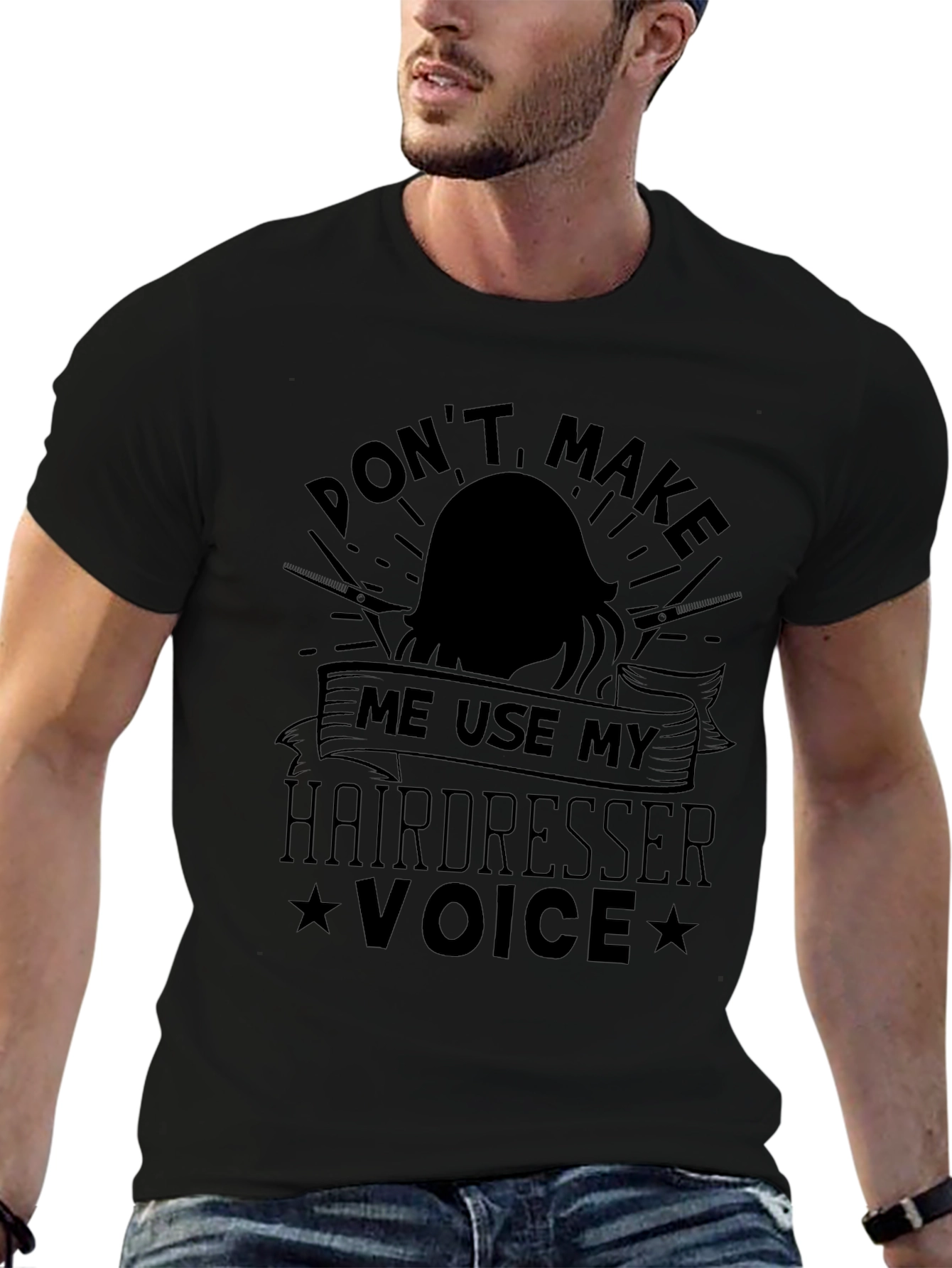 Funny Hairdresser Voice Graphic T-Shirt