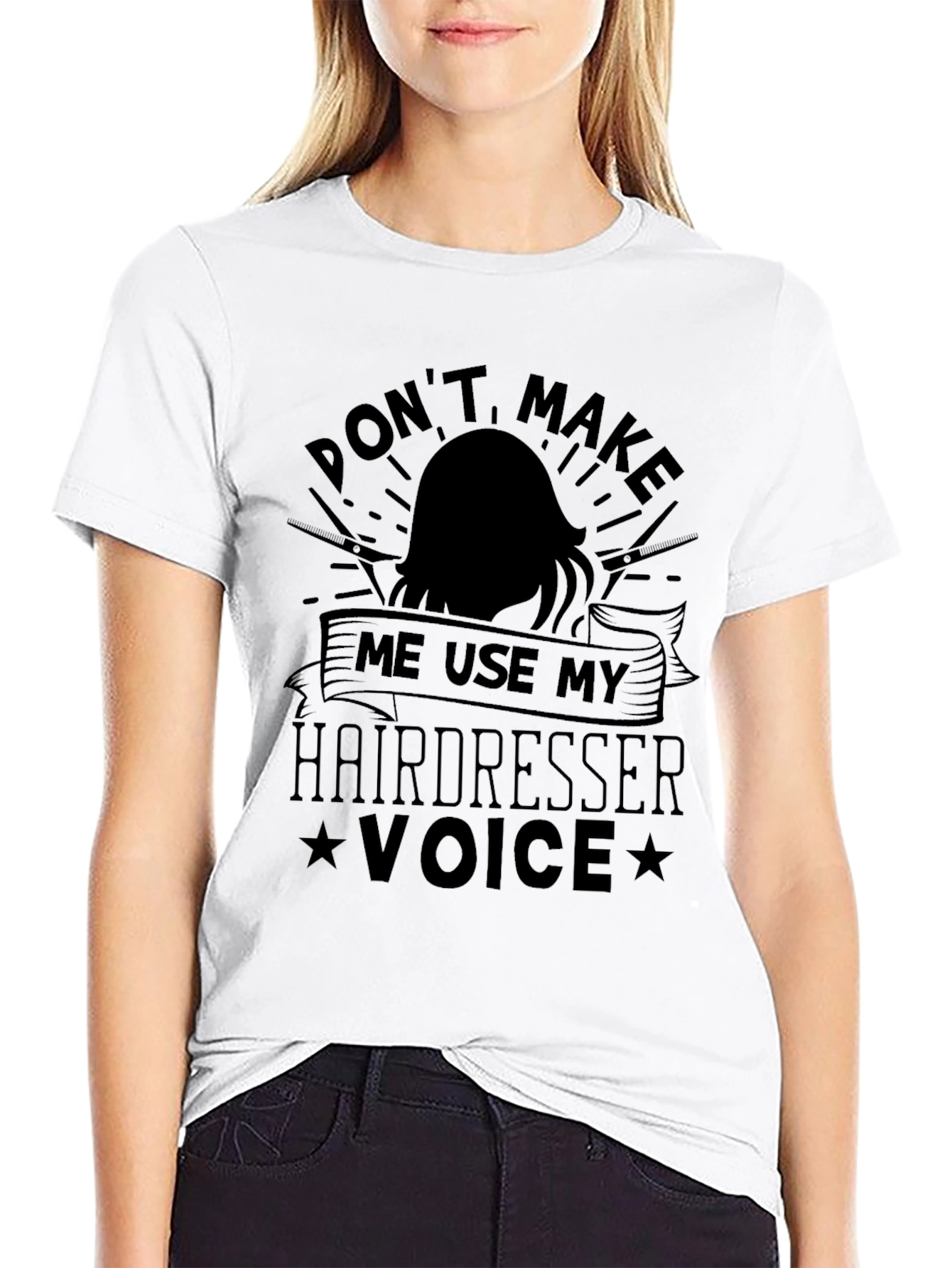 Funny Hairdresser Voice Graphic T-Shirt