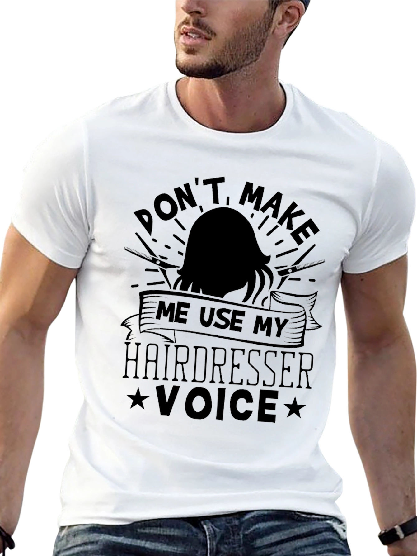 Funny Hairdresser Voice Graphic T-Shirt
