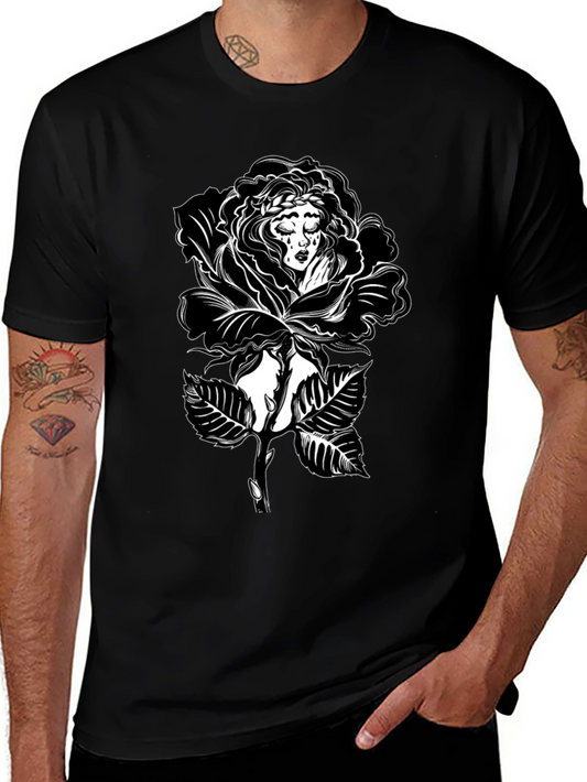 Black Rose Woman Graphic Tee