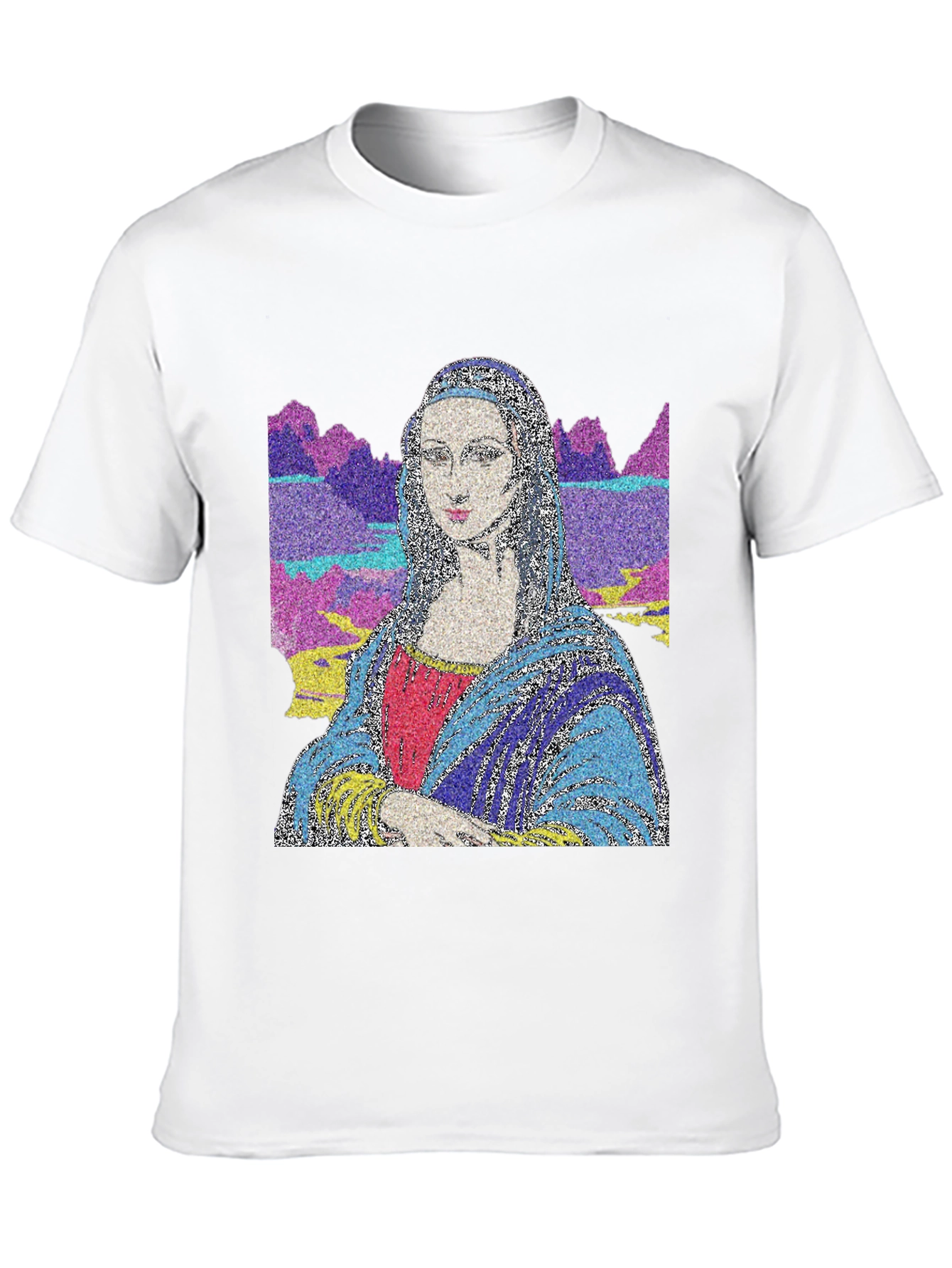 Mona Lisa Art T-Shirt - Mens Black Tee