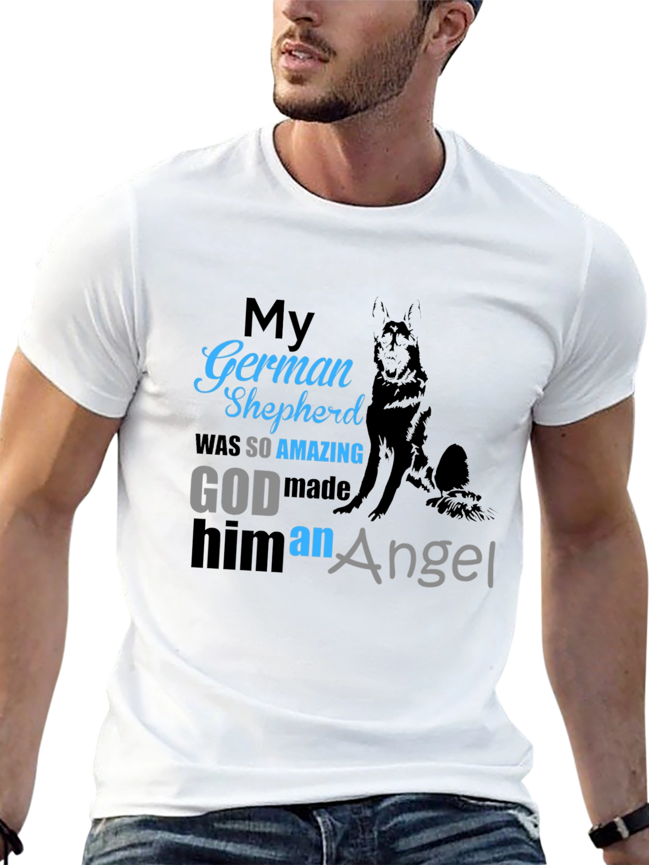 German Shepherd Angel T-Shirt - Dog Memorial Tee