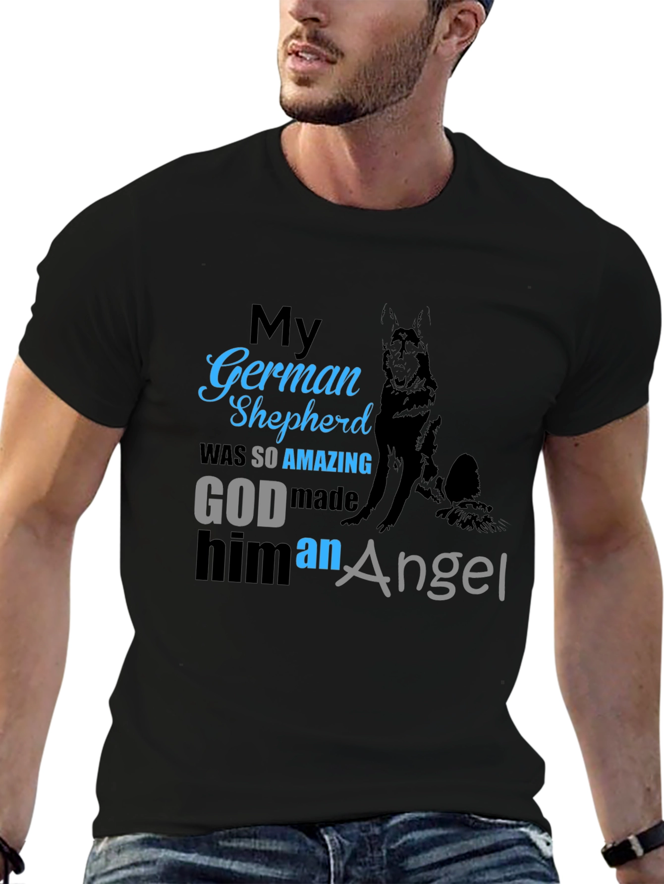 German Shepherd Angel T-Shirt - Dog Memorial Tee