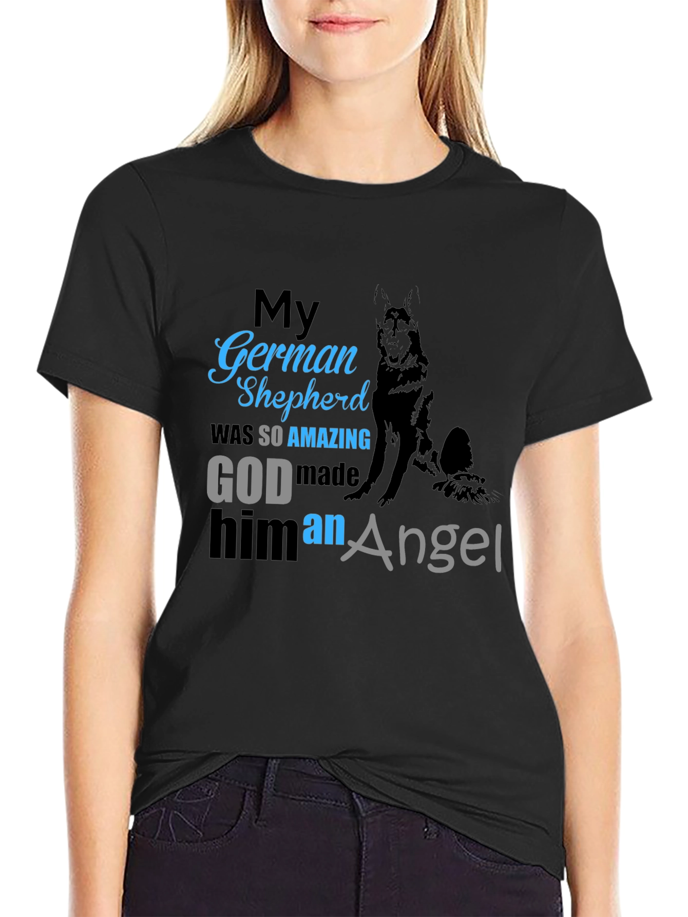 German Shepherd Angel T-Shirt - Dog Memorial Tee