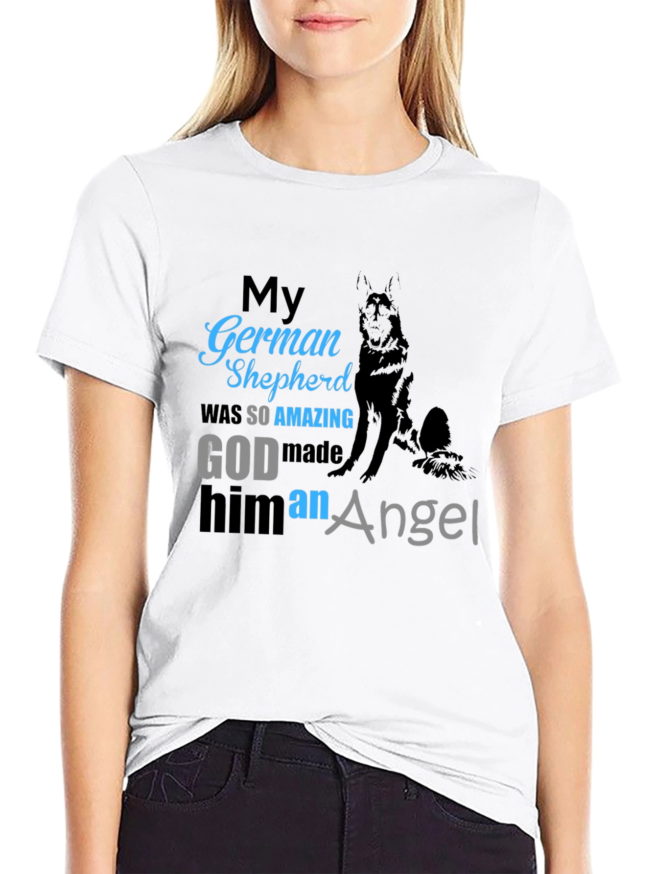 German Shepherd Angel T-Shirt - Dog Memorial Tee
