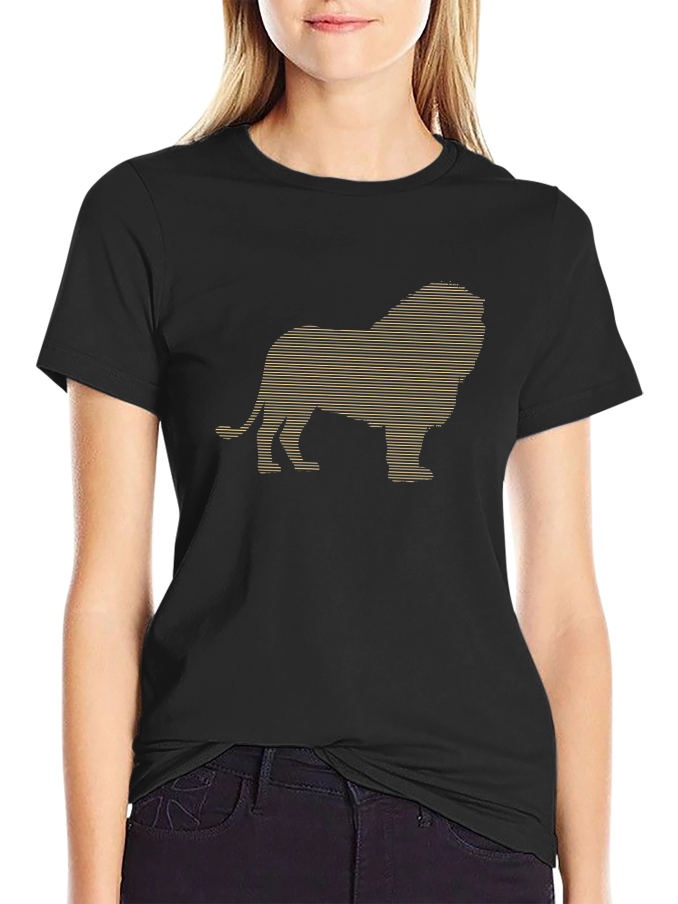 Lion Graphic Black T-Shirt