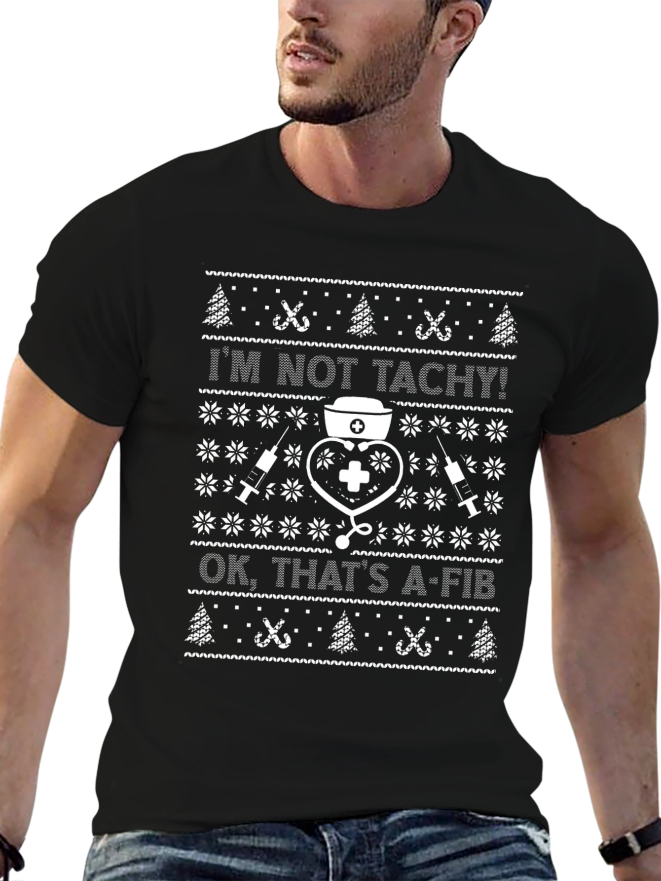 Funny Nurse Christmas Ugly Sweater T-Shirt
