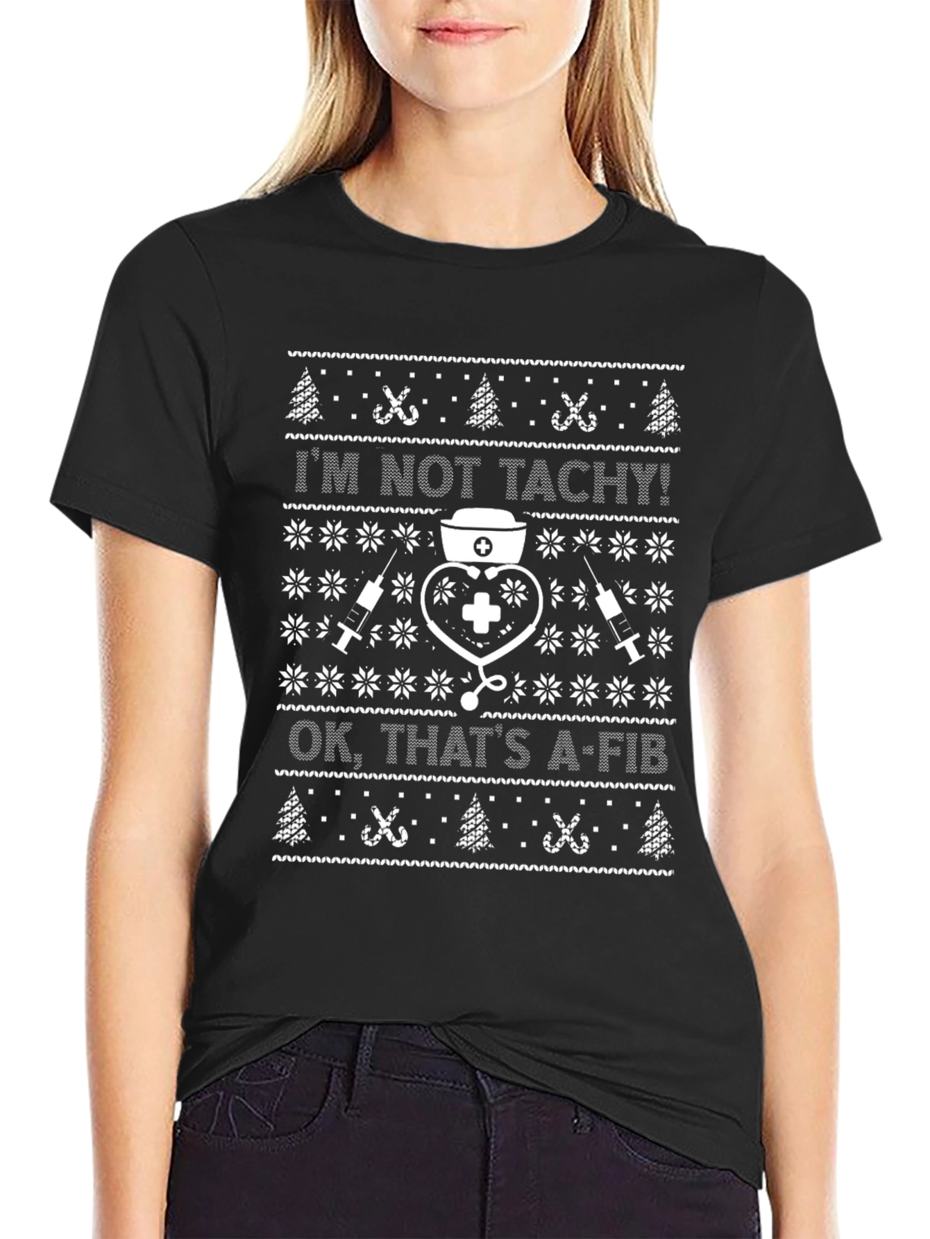 Funny Nurse Christmas Ugly Sweater T-Shirt