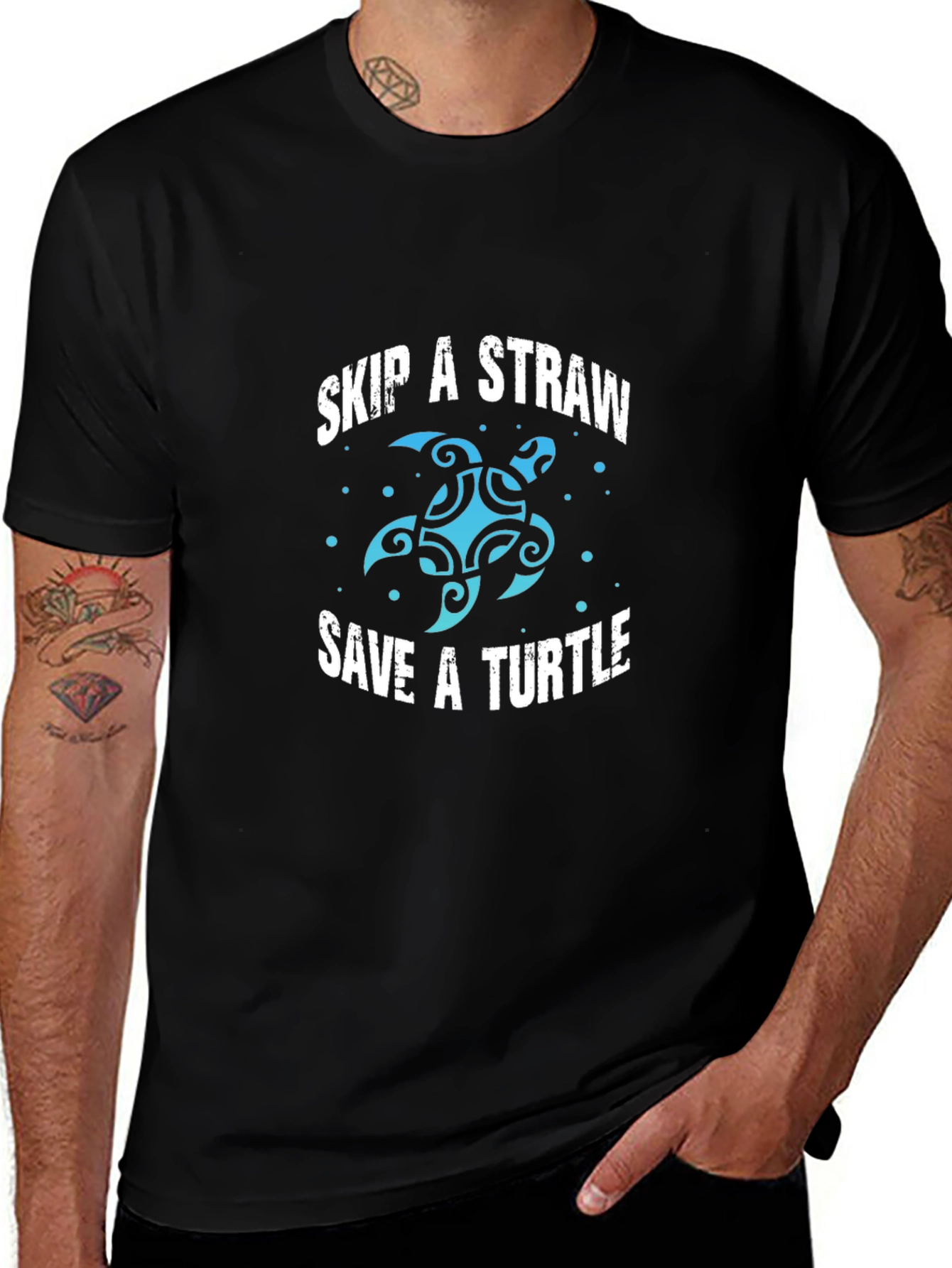 Skip A Straw Save A Turtle Graphic Tee