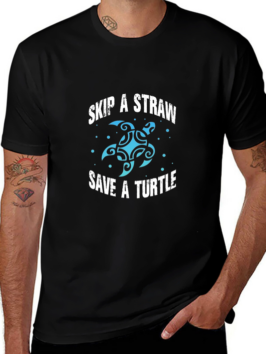 Skip A Straw Save A Turtle Graphic Tee
